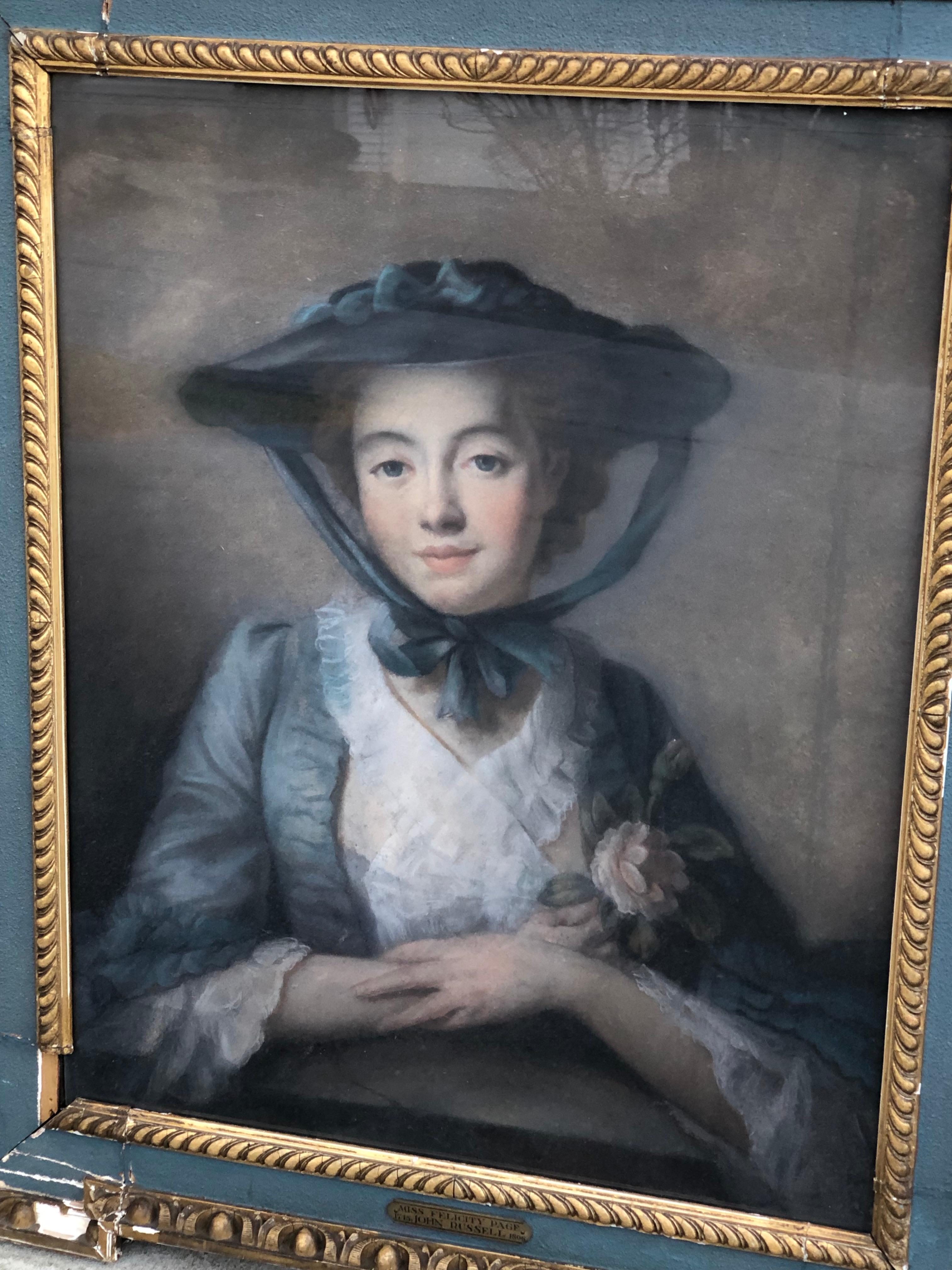 Carta John Russell 1745-1806 Ritratto a pastello di  
