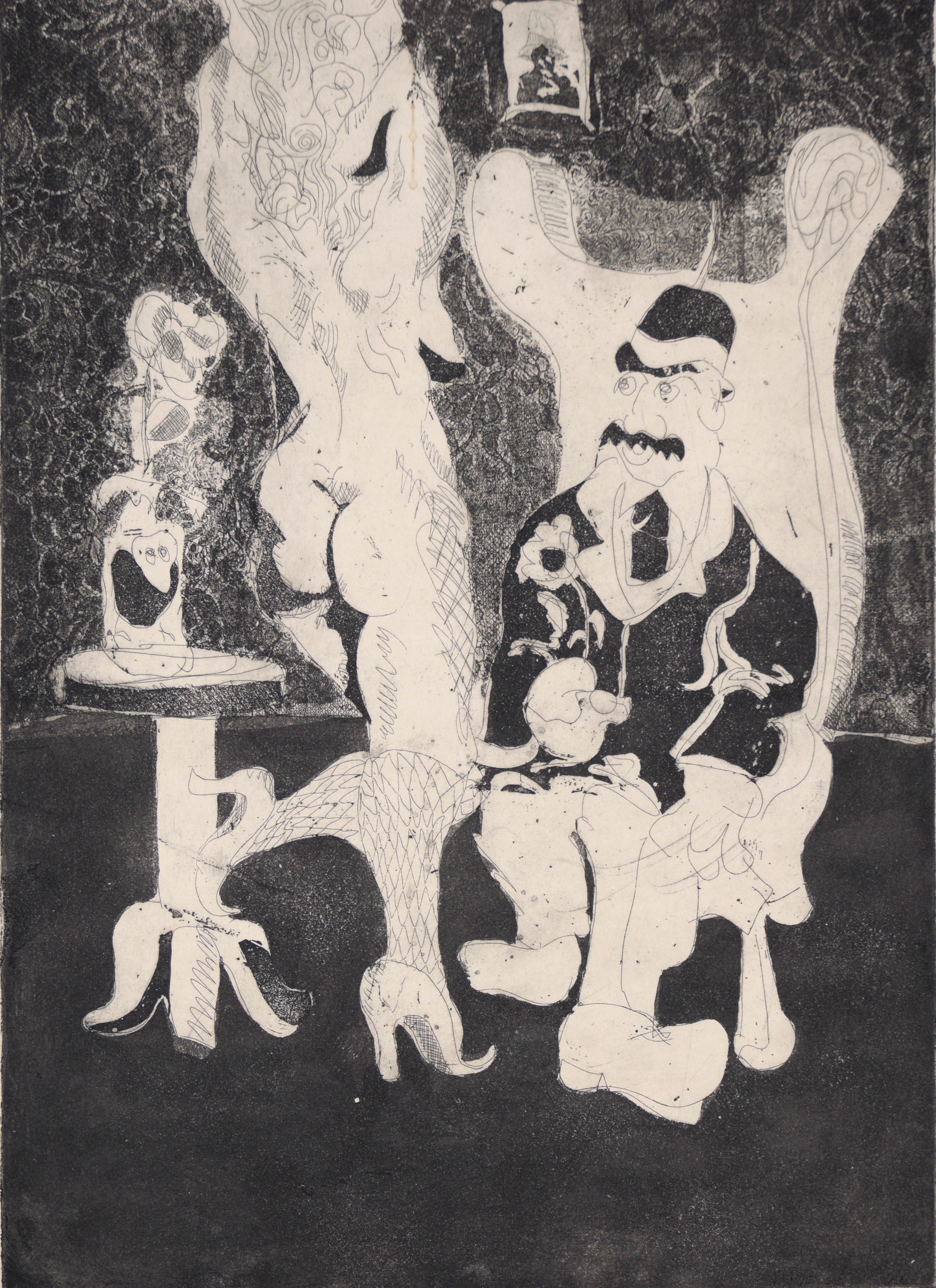 Sweeny and A Nightingale - Original Bay Area Etching inspired by T.S. Eliot For Sale 4