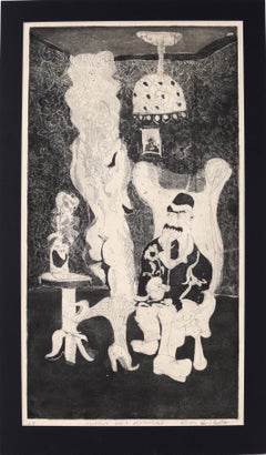Sweeny et un rossignol - Gravure originale de la Bay Area inspirée par T.S. Eliot