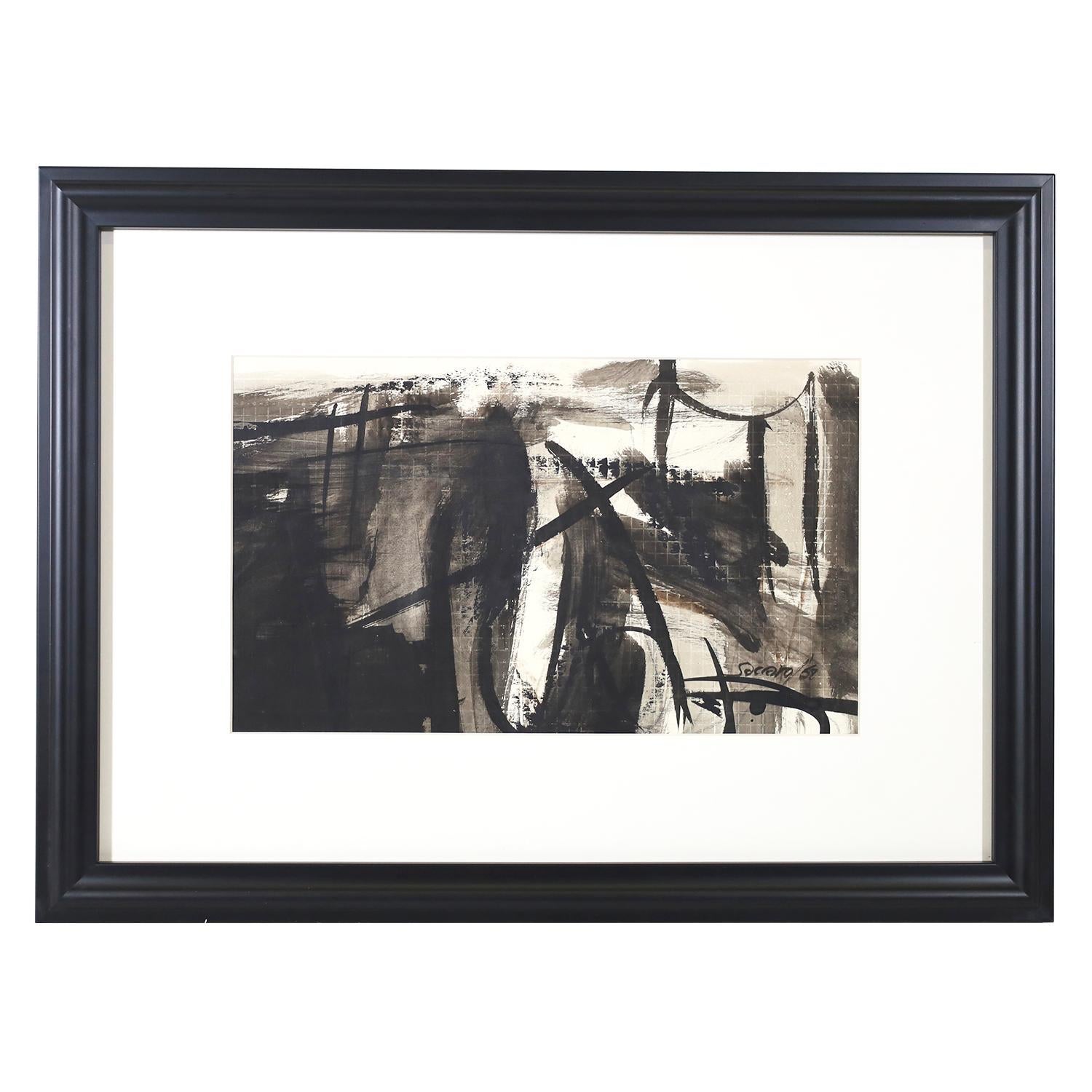 Ohne Titel - Abstraktion (Abstrakter Expressionismus), Mixed Media Art, von John Saccaro