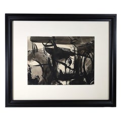 1950s Abstract Expressionist painting by John Saccaro