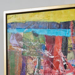 Abstraktes Öl auf Tafel, John Sacarro (1913-1981)