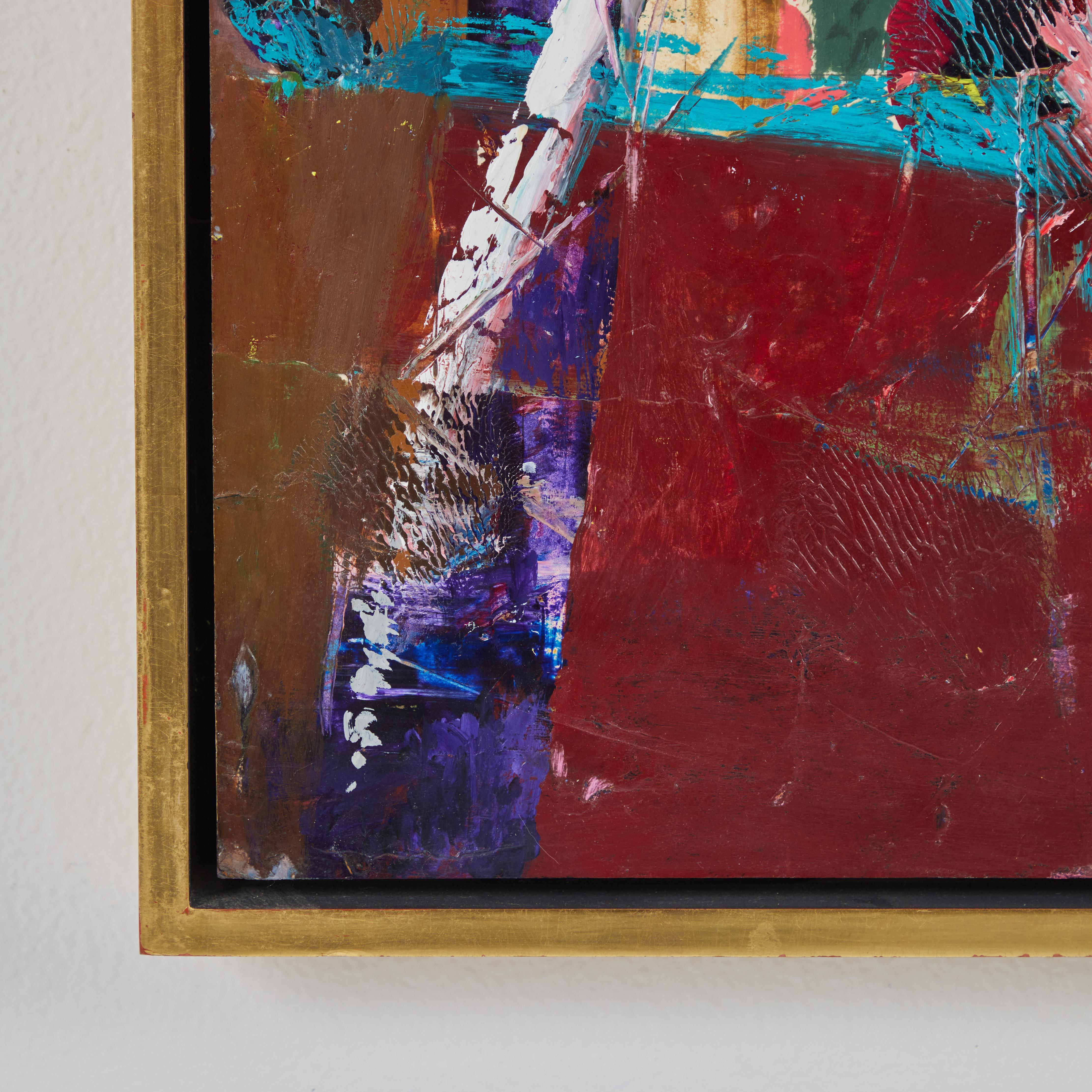 Abstract Oil on Panel, John Sacarro (1913-1981) For Sale 1