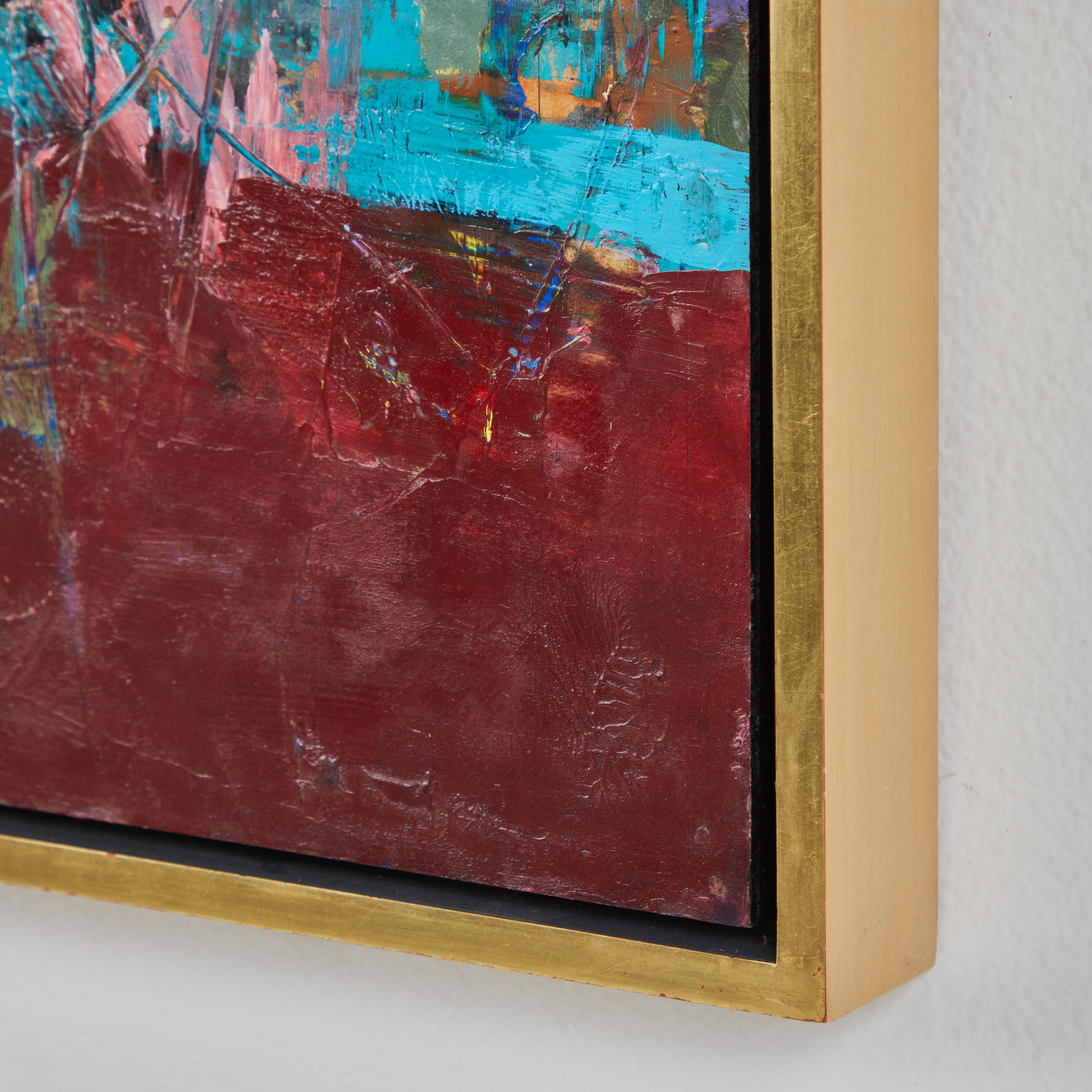 Abstract Oil on Panel, John Sacarro (1913-1981) For Sale 2