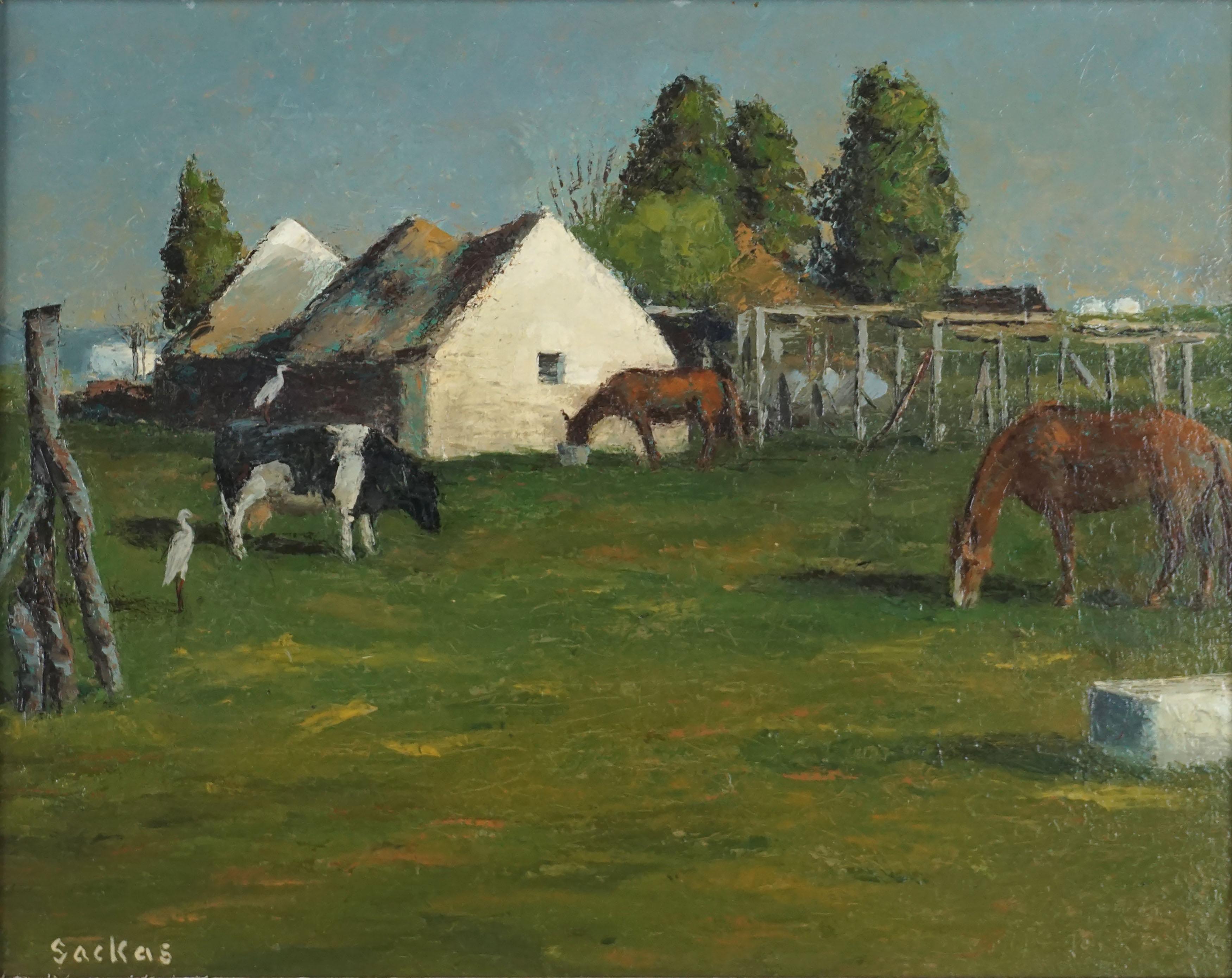 Rota, Paisaje Español -- Pobre Casa Cádiz - Painting de John Sackas