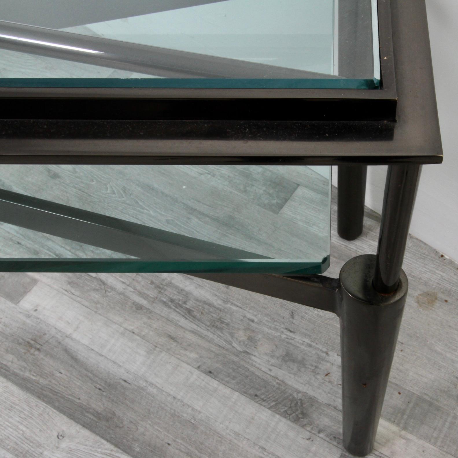 Metal John Saladino Facade Collection Console Table Circa 80s