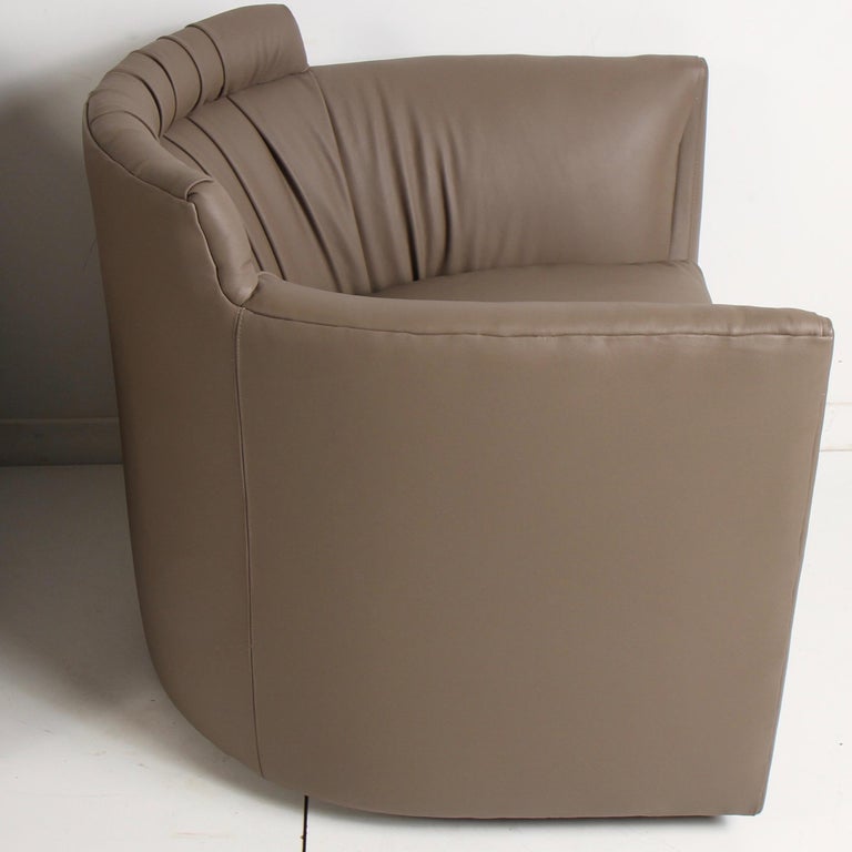 John Saladino for Baker Leather Lounge Chairs at 1stDibs
