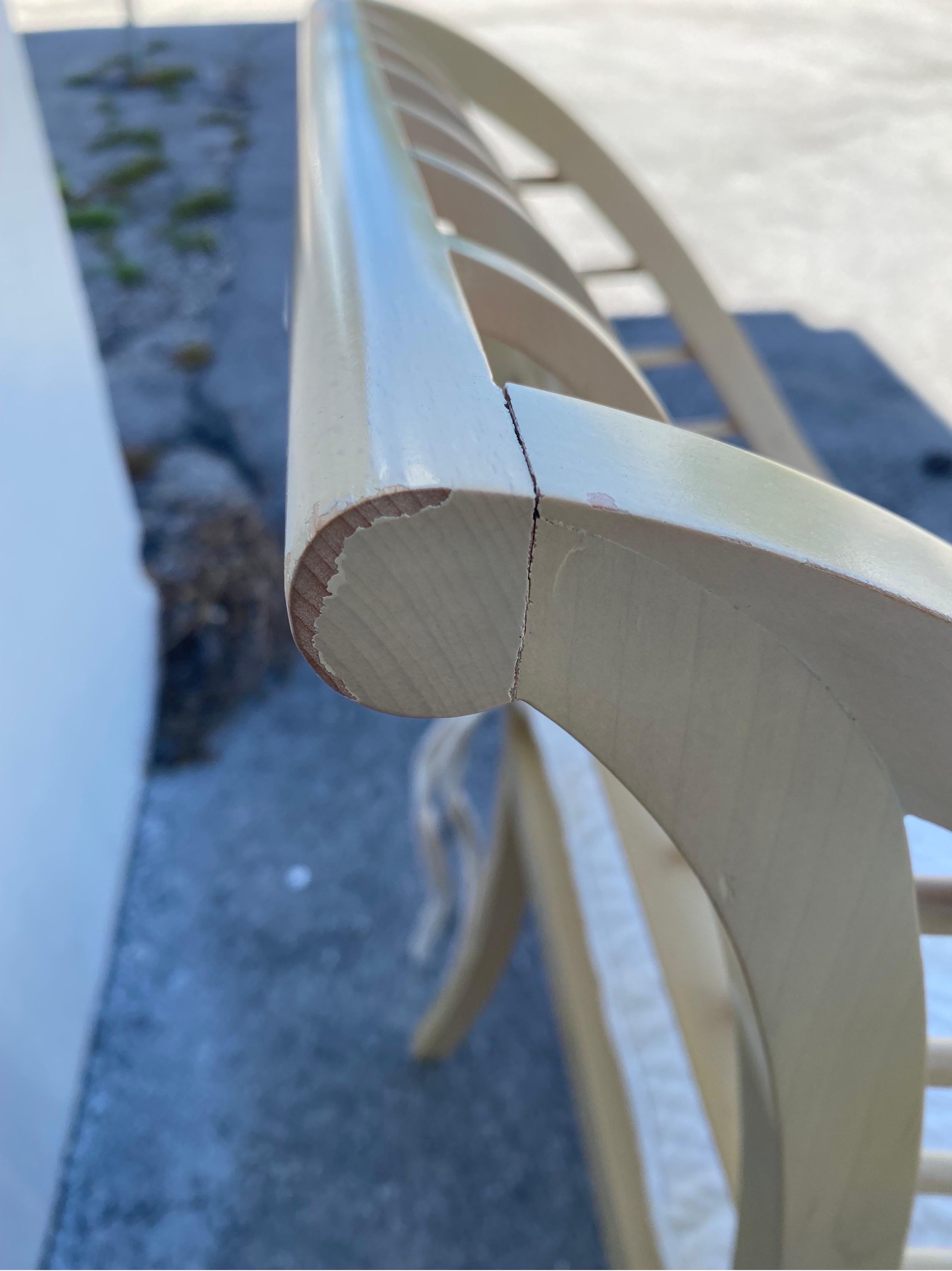 John Saladino, sedie a slitta con struttura in Woods a reticolo, coppia In condizioni buone in vendita a North Miami, FL
