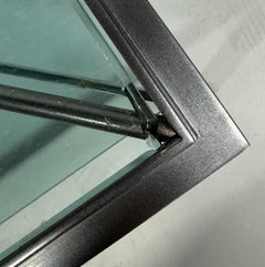 John Saladino Tavolo da Cocktail in Metallo e Vetro