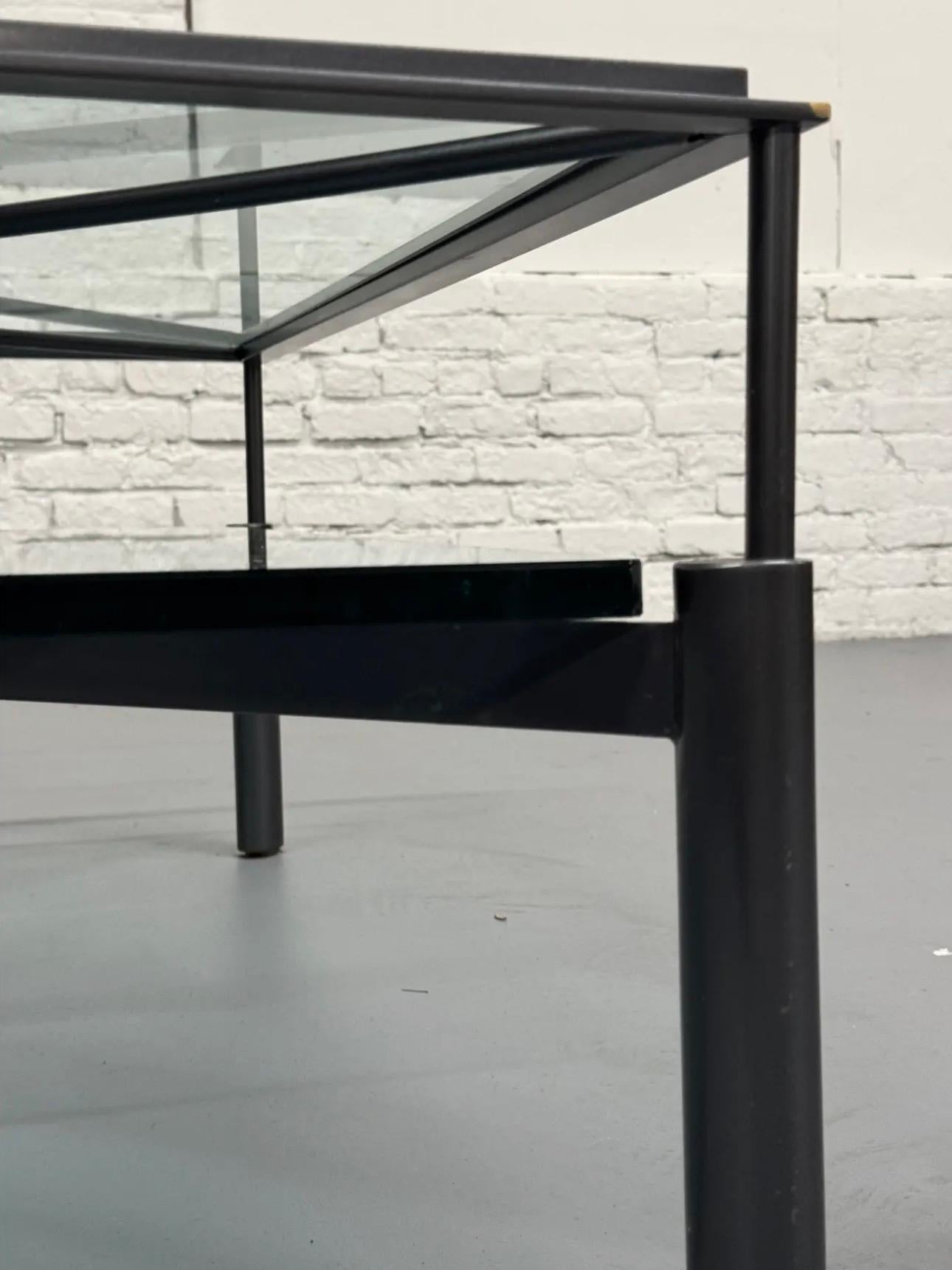 John Saladino Metal and Glass Cocktail Table For Sale 3