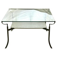 John Saladino QUADRANT Glass Top Coffee Table With Tray
