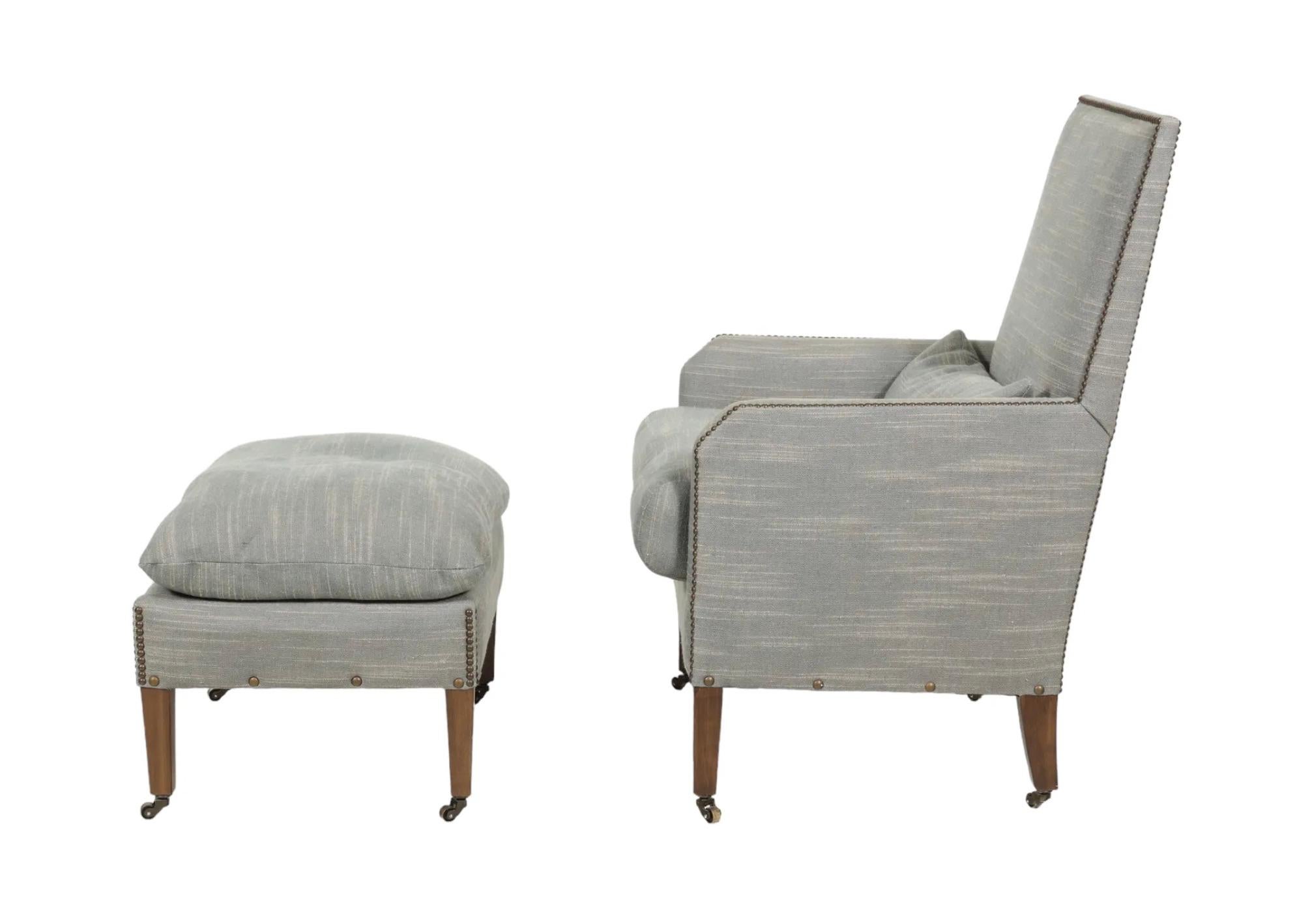 American John Saladino Trunk Chair and Ottoman