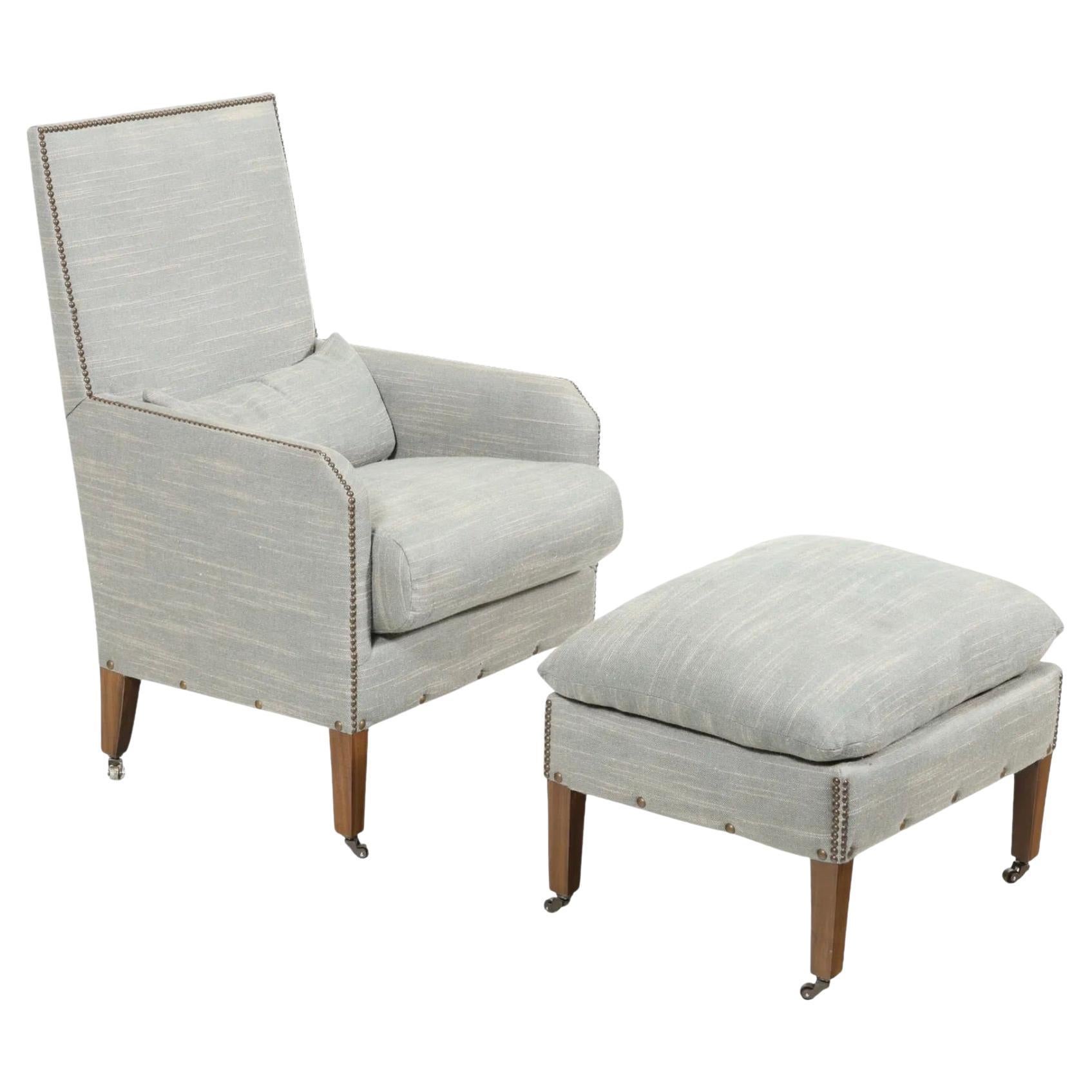 John Saladino Trunk Chair and Ottoman