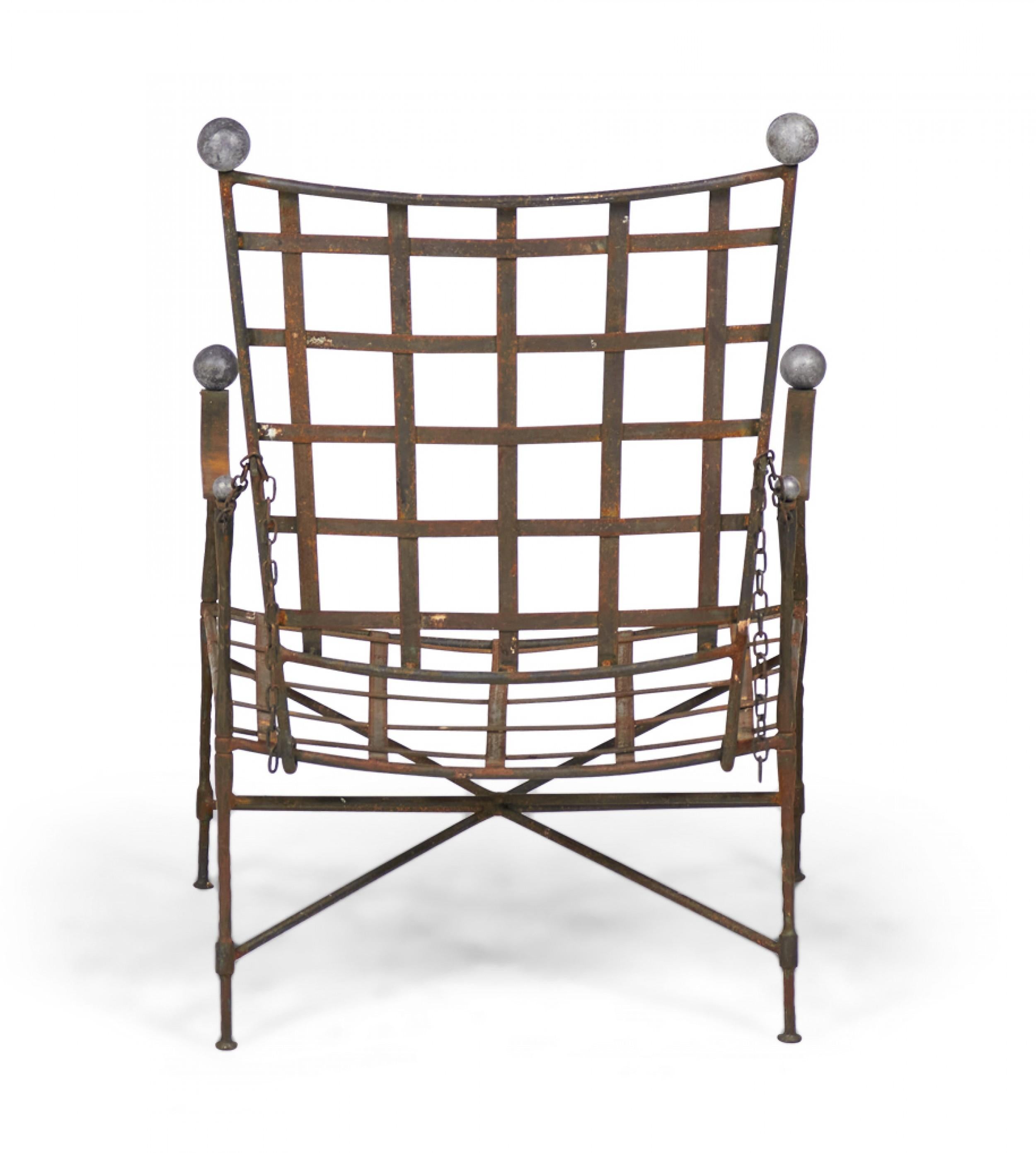 20th Century John Salterini American Mid-Century Outdoor Iron Lounge / Armchair For Sale