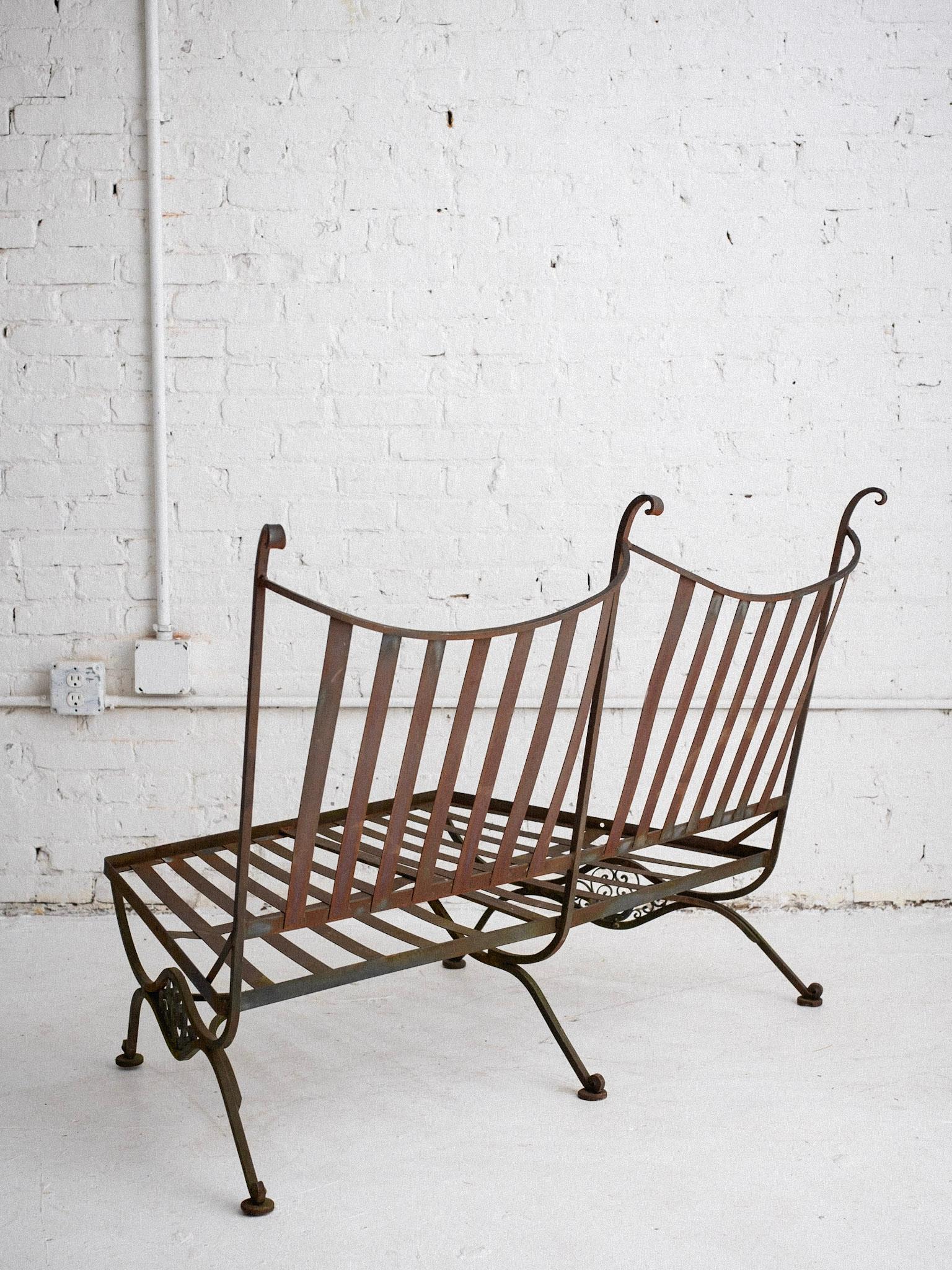 John Salterini Attributed Wrought Iron Outdoor Sectional 7