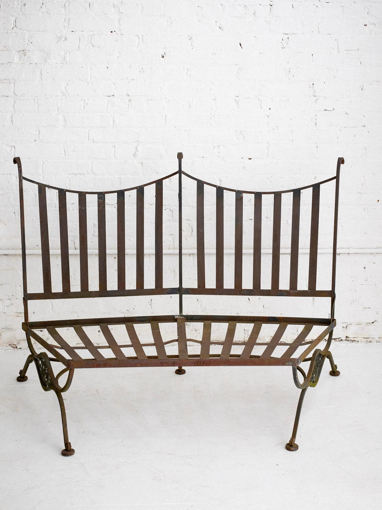 John Salterini Attributed Wrought Iron Outdoor Sectional 3