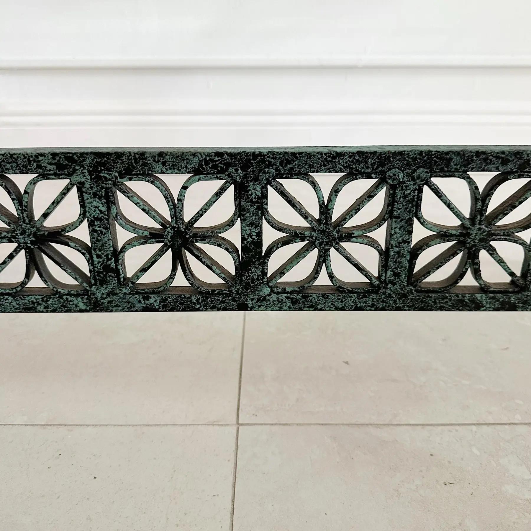 Mid-Century moderno Tavolino da caffè John Salterini 'El Prado' Finitura Verdigris in vendita