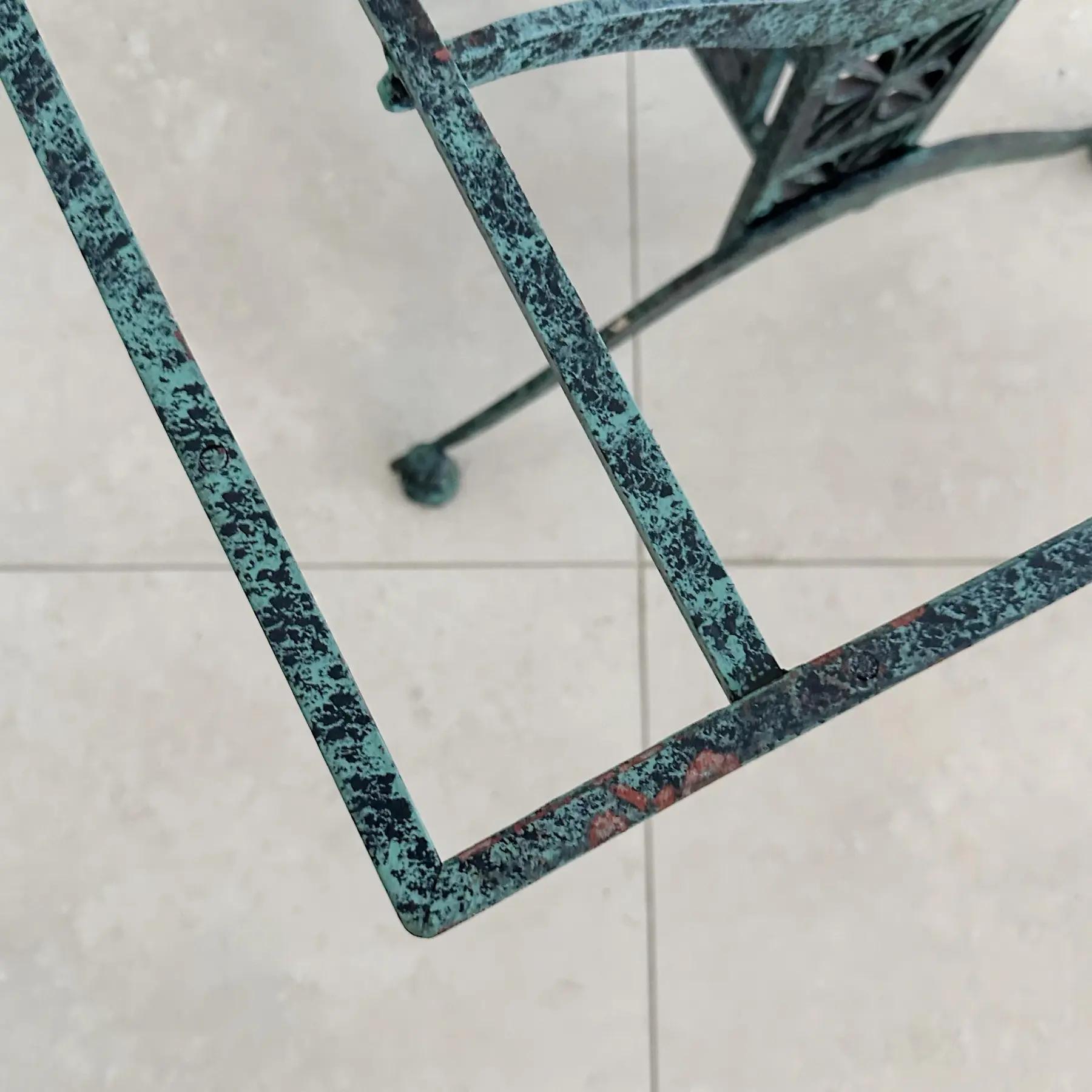 Tavolino da caffè John Salterini 'El Prado' Finitura Verdigris in vendita 1