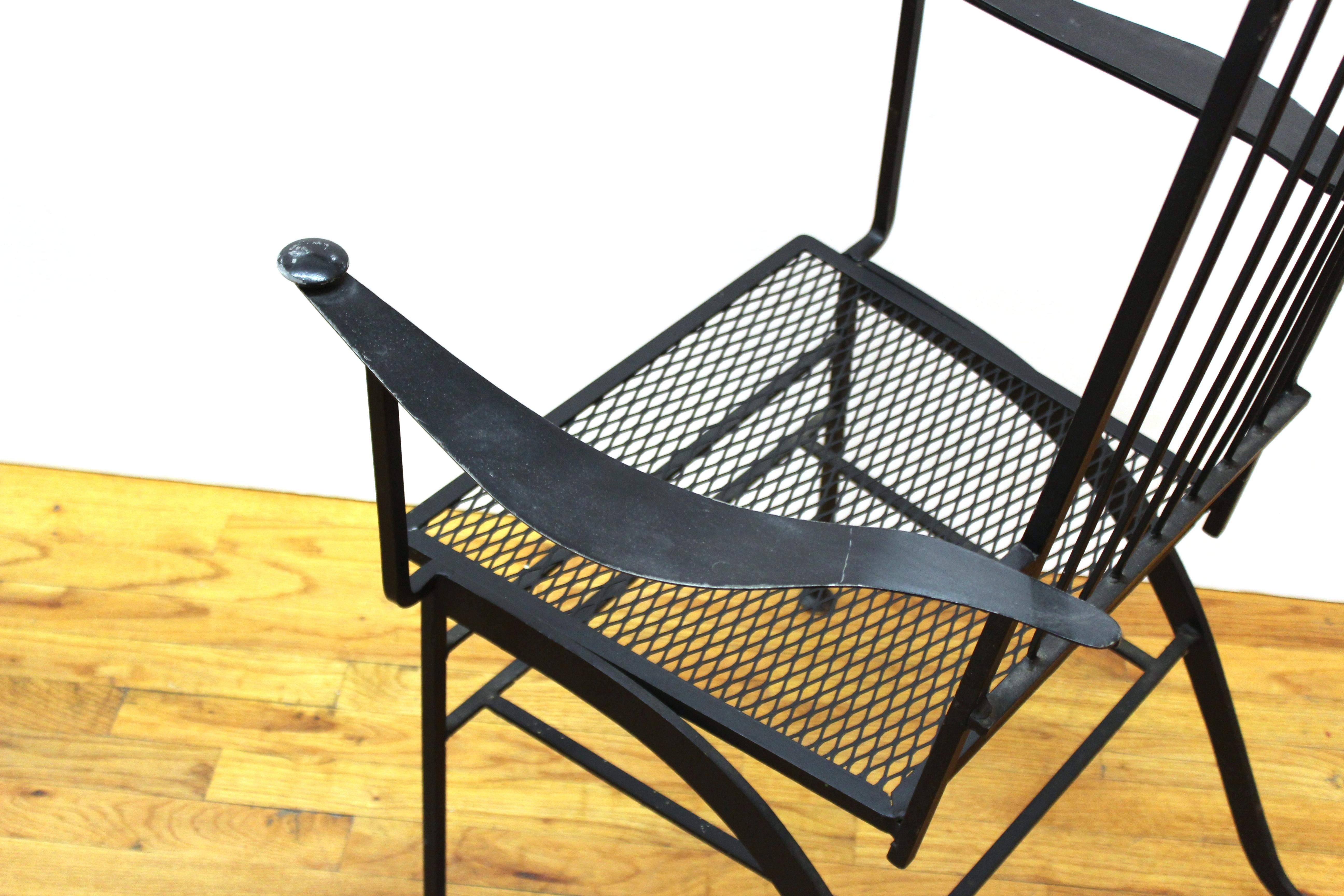 John Salterini For Woodard Mid-Century Modern Iron Patio Chairs 4