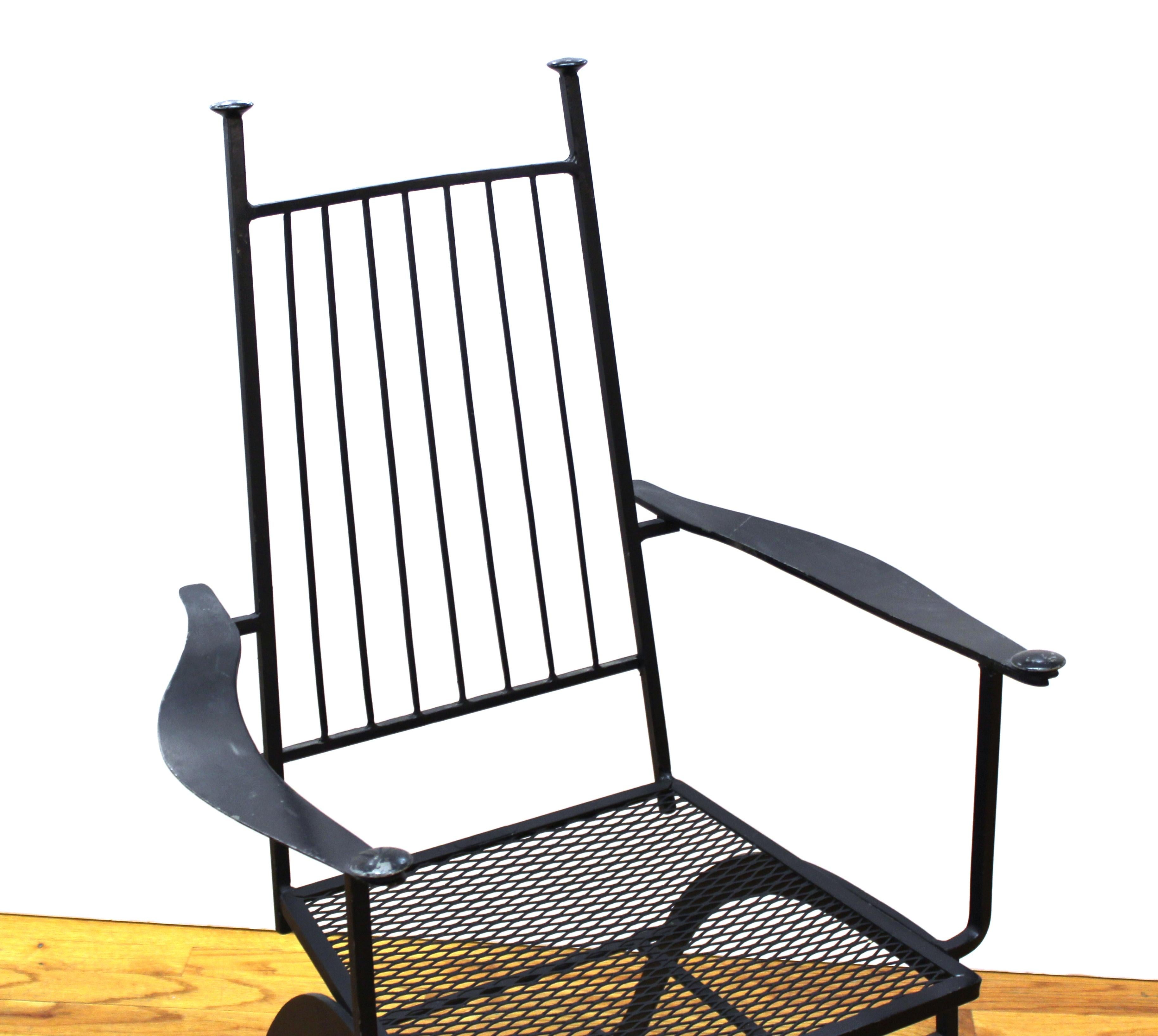 John Salterini For Woodard Mid-Century Modern Iron Patio Chairs 6