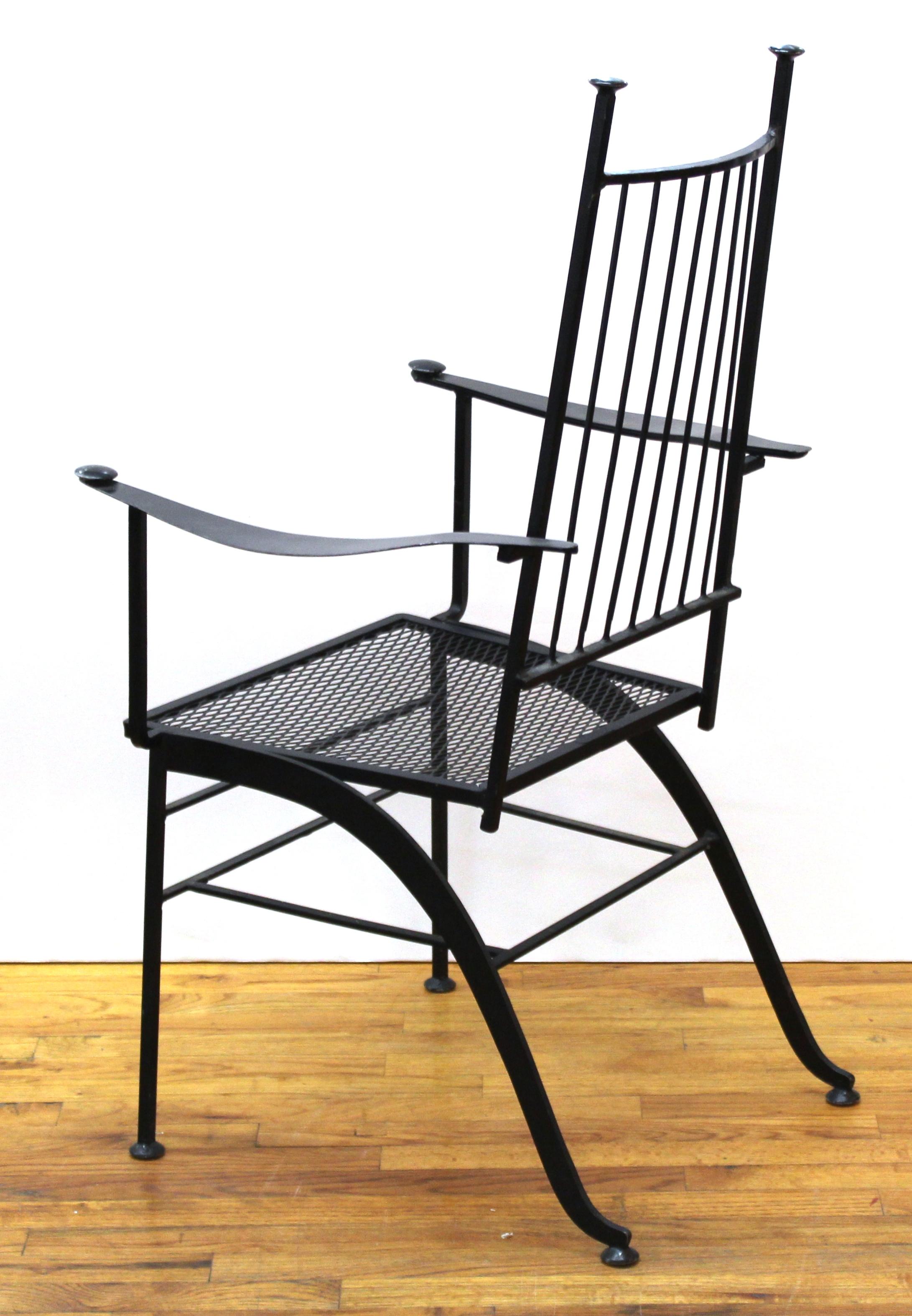 20th Century John Salterini For Woodard Mid-Century Modern Iron Patio Chairs