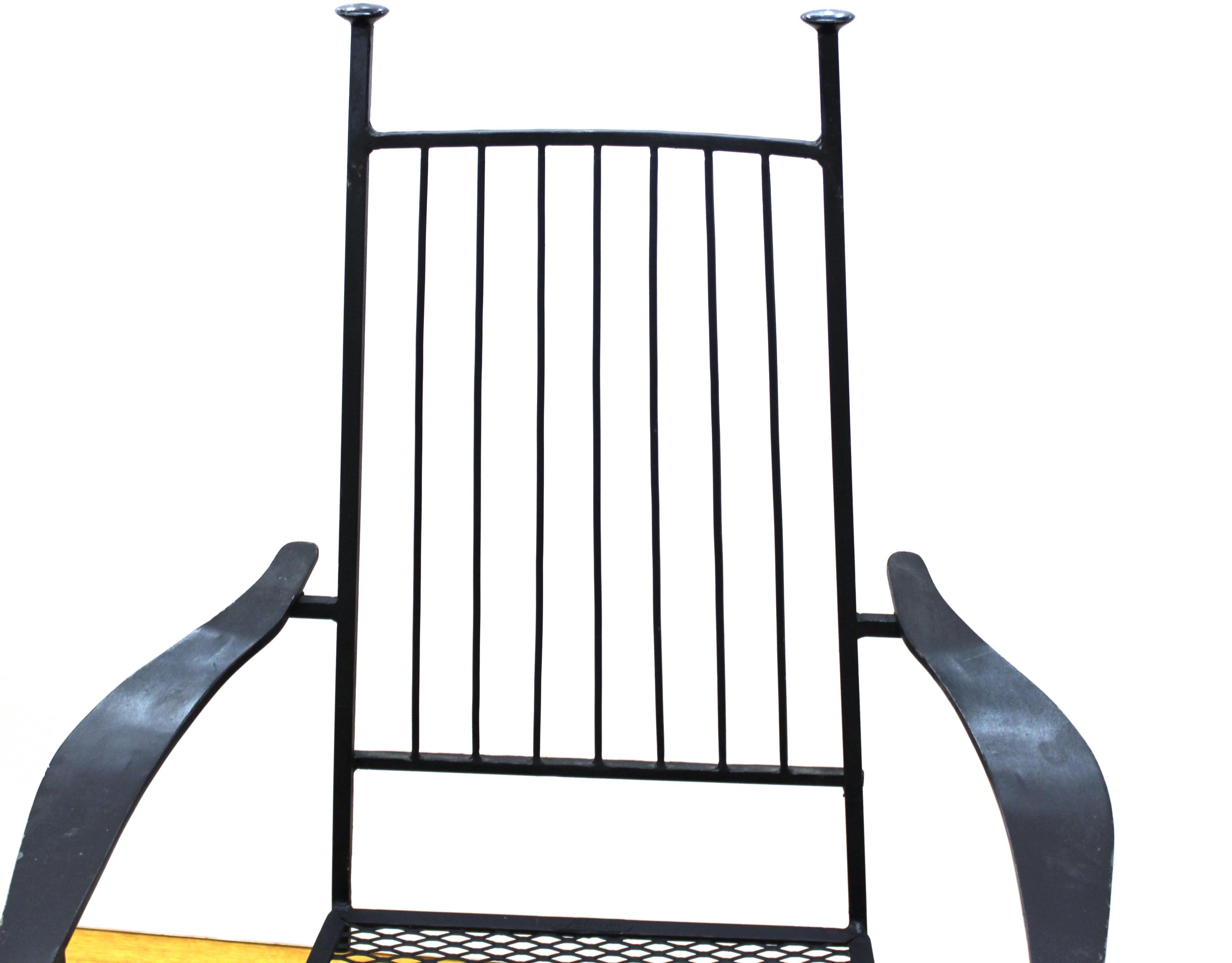 Upholstery John Salterini For Woodard Mid-Century Modern Iron Patio Chairs