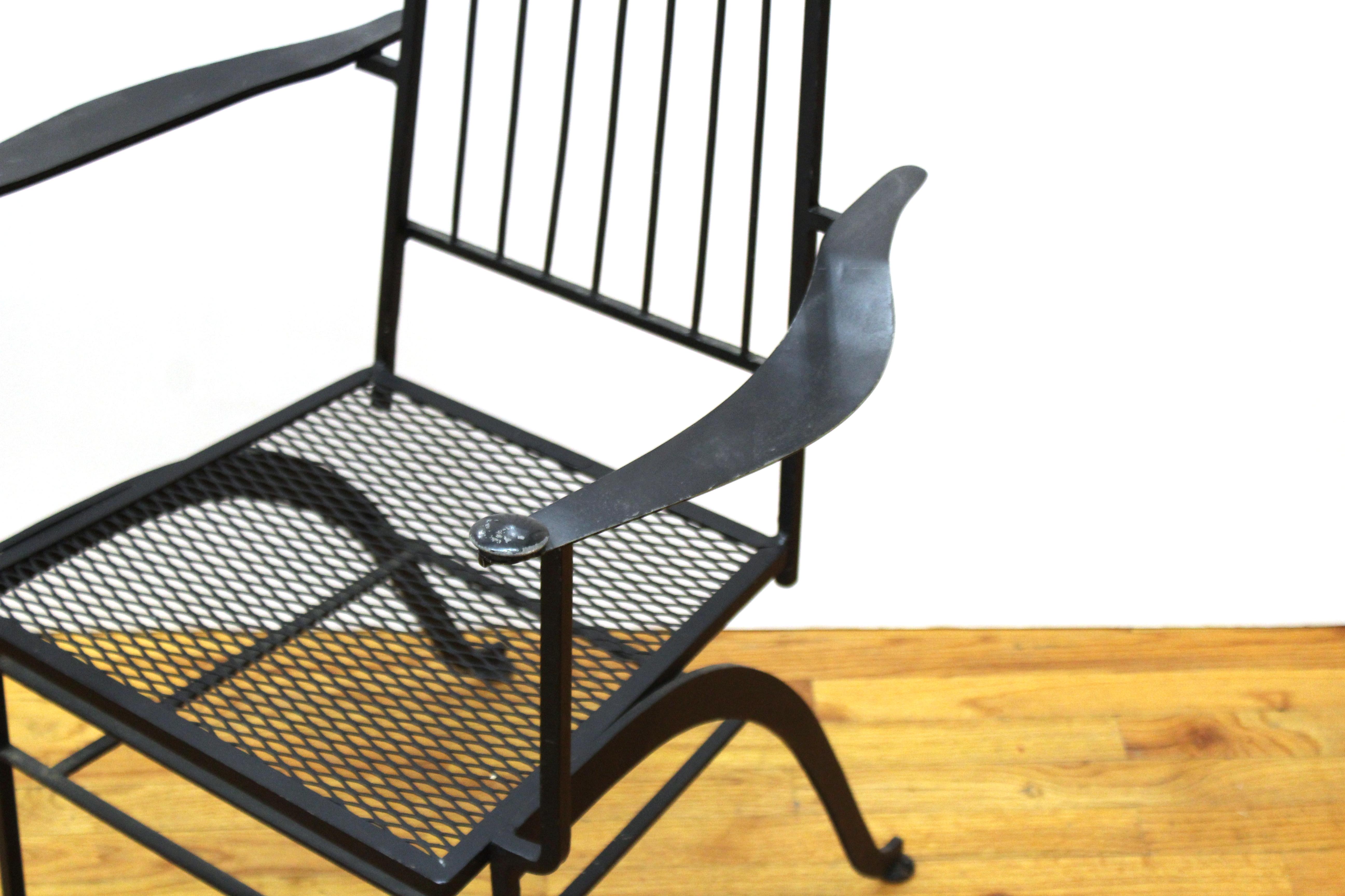 John Salterini For Woodard Mid-Century Modern Iron Patio Chairs 1