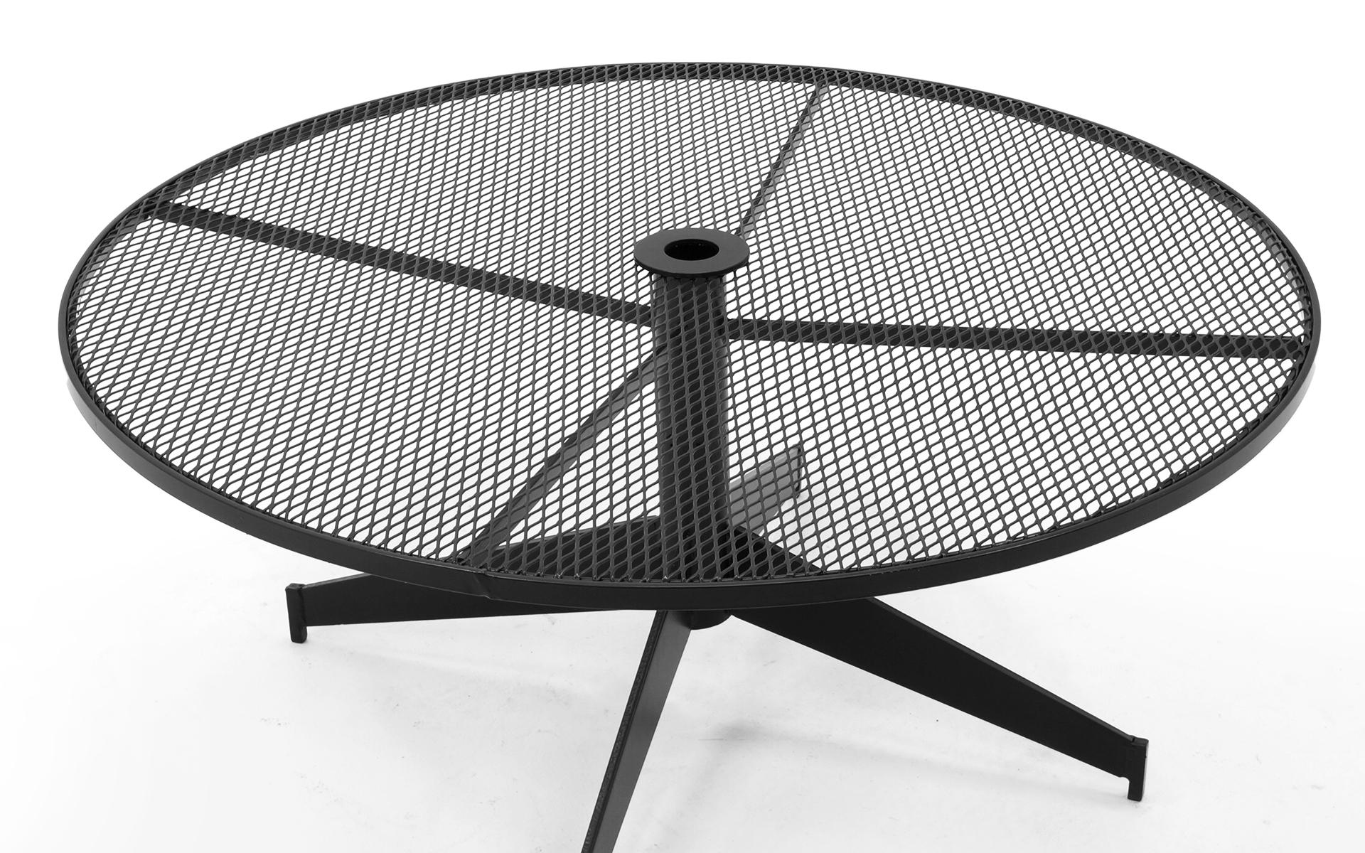 Mid-Century Modern John Salterini Outdoor Coffee Table, Professionally Powder Coated, Satin Black