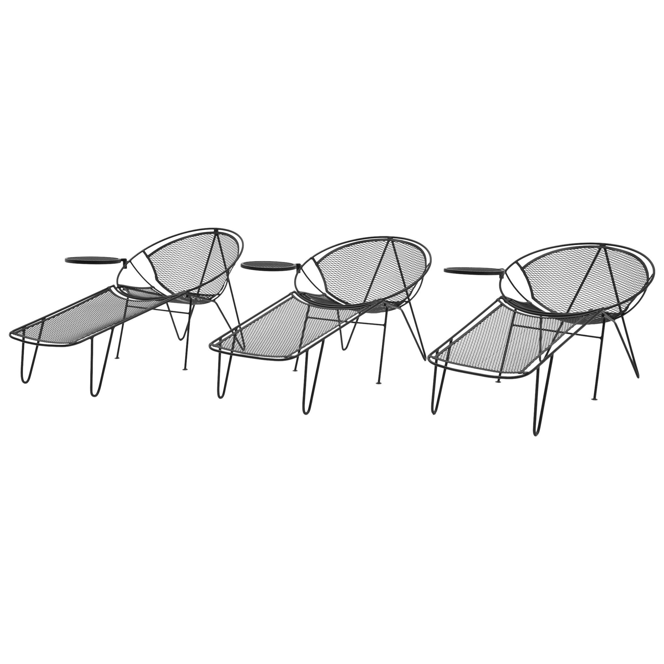 John Salterini Patio Chaise Lounge, Detachable Ottoman 
Table, Eight Available!