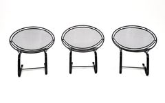 John Salterini Patio Springer Lounge Chairs, Restored, Satin Black