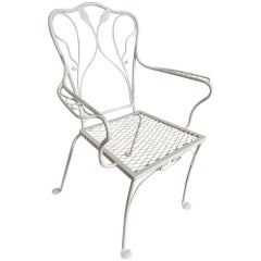 Poltrona da pranzo da giardino a foglia d'acero in stile John Salterini