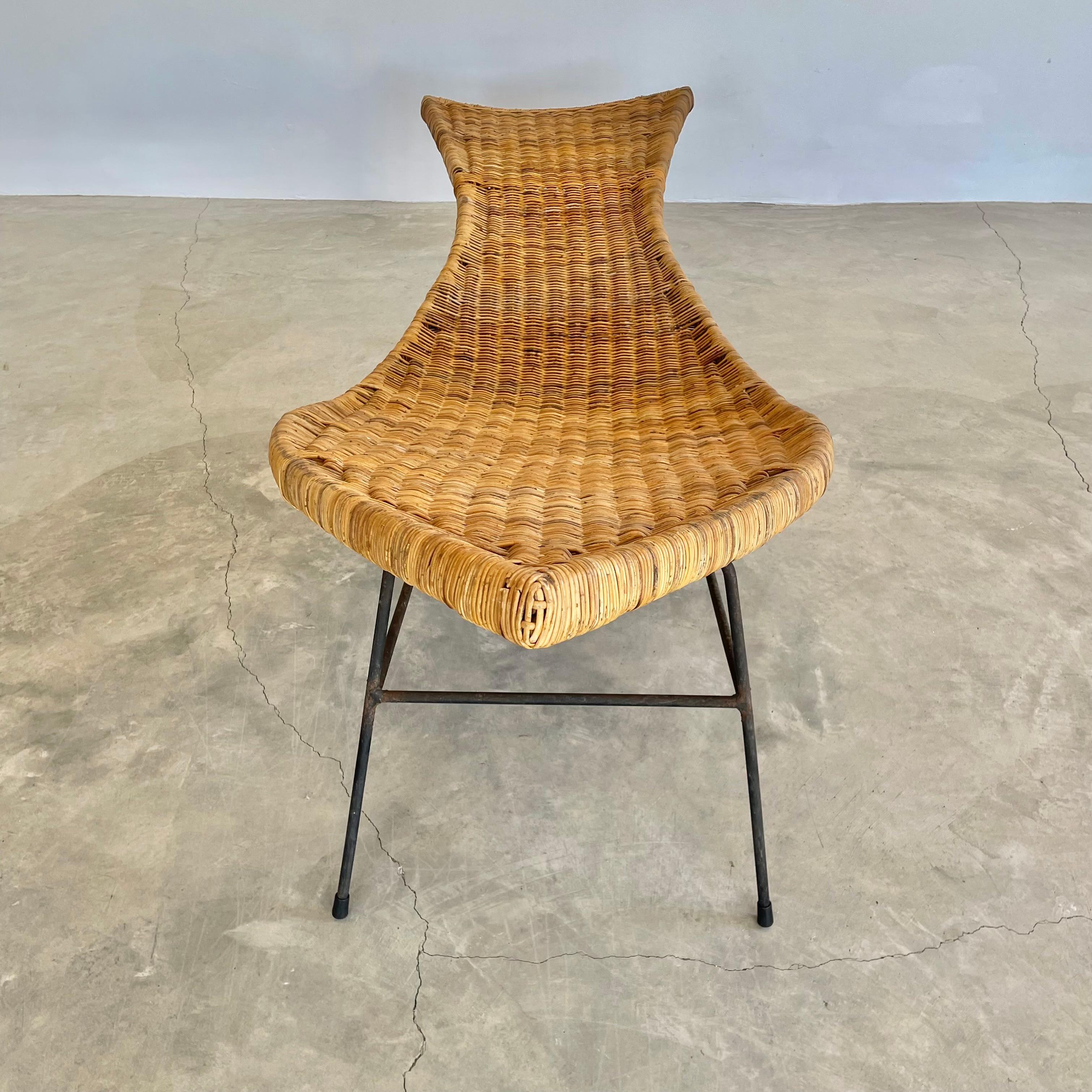 John Salterini Wicker 'Fish' Lounge Chair, 1950s USA 5