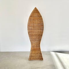 John Salterini Wicker 'Fish' Lounge Chair, 1950s USA