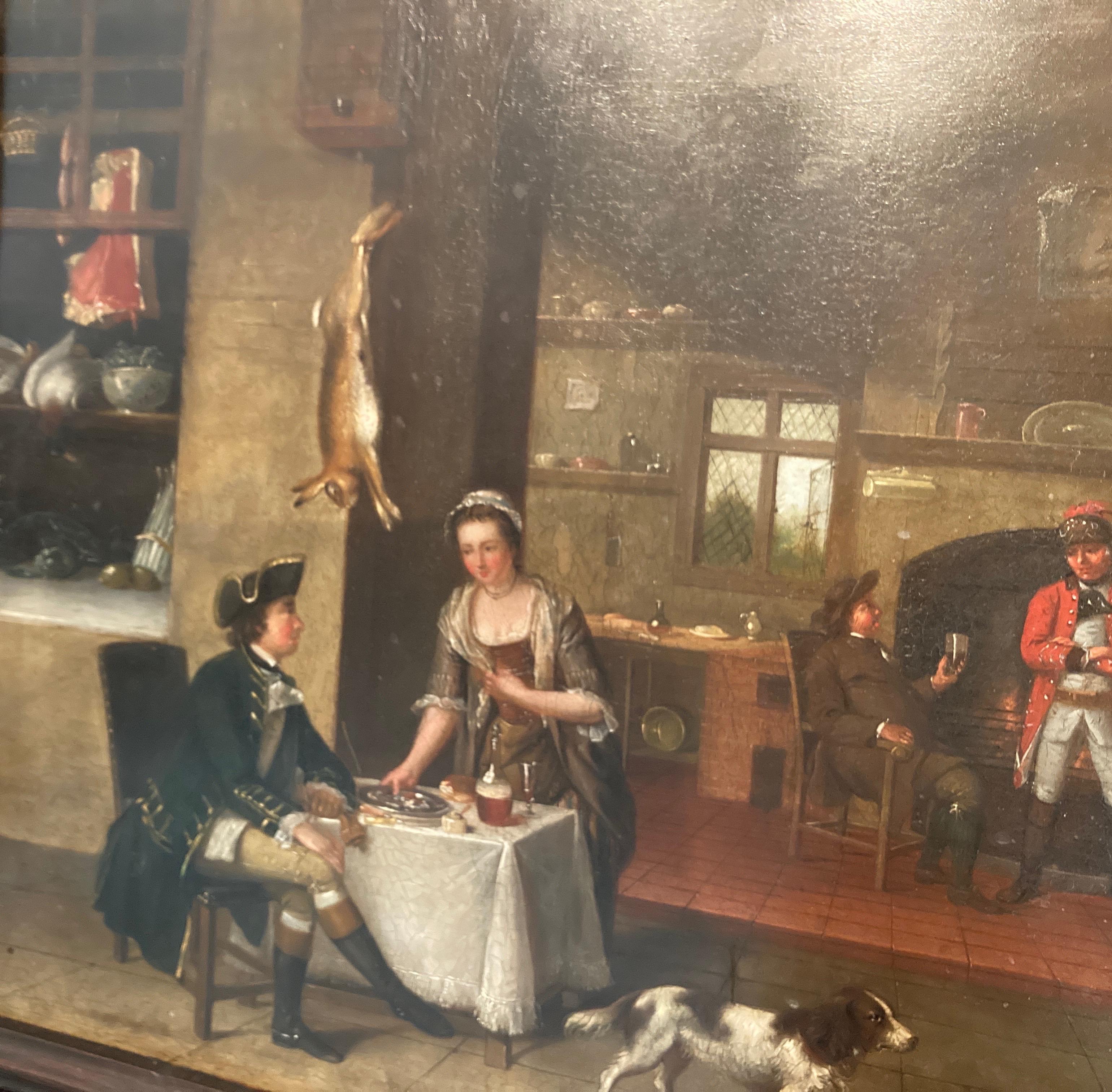 A Tavern Interior, 18th Century Old Master, Figurative Oil Painting by Schaak For Sale 2