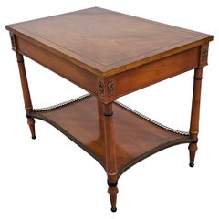 John Scalia for Schmieg & Kotzian Galleried Mahogany Single Drawer Side Table