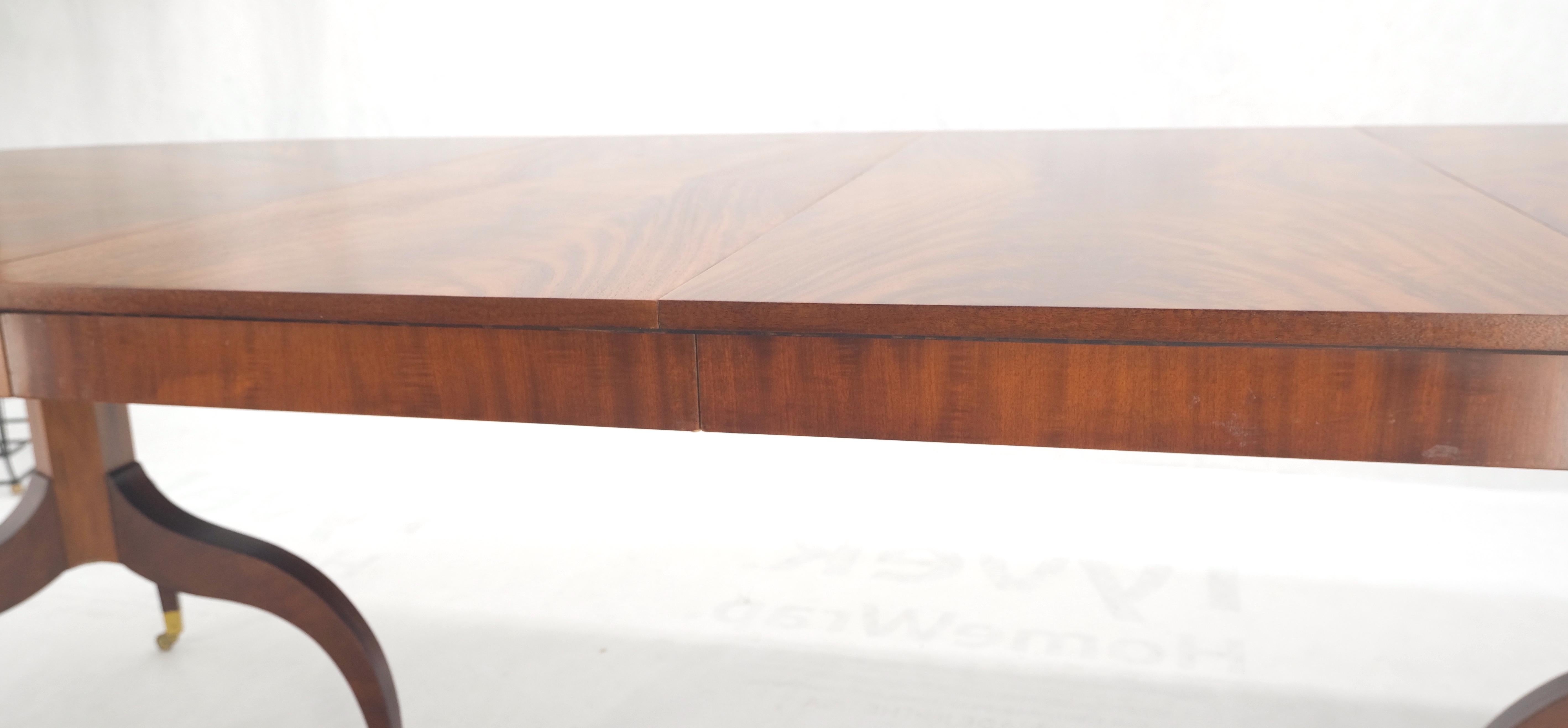 John Scalia Schmieg & Kotzian Mahogany Double Pedestal Dining Table Two Leaves 4