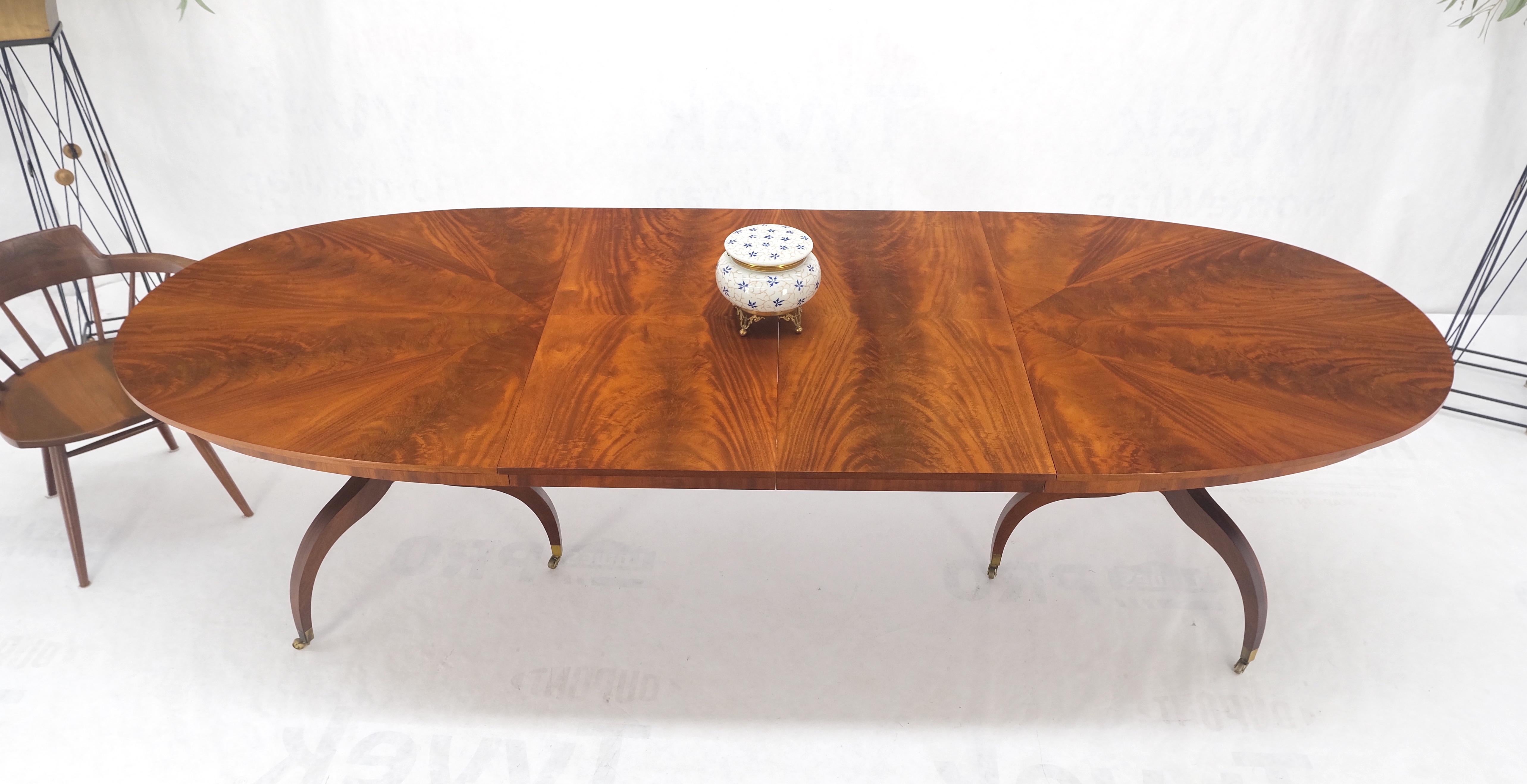 John Scalia Schmieg & Kotzian Mahogany Double Pedestal Dining Table Two Leaves 8