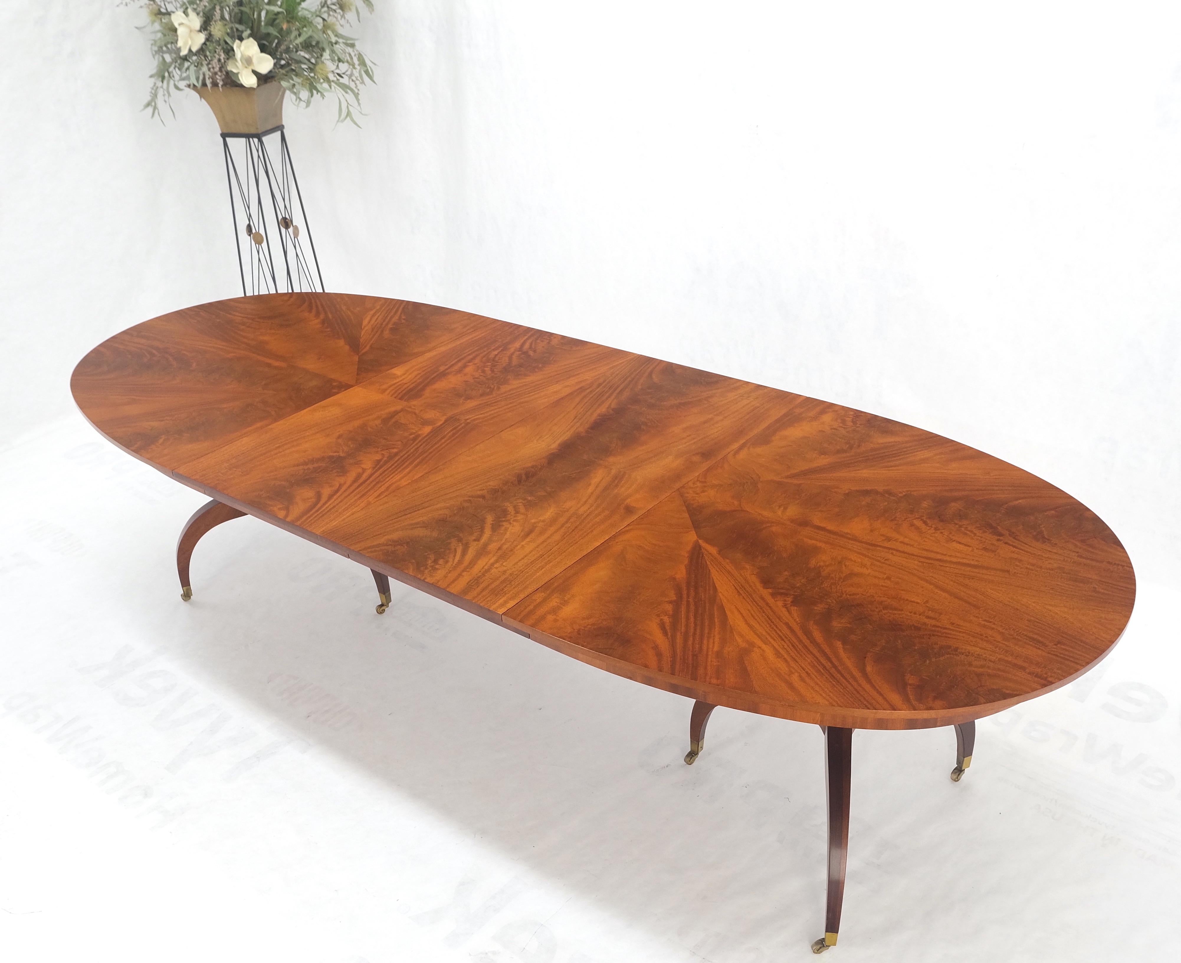 John Scalia Schmieg & Kotzian Mahogany Double Pedestal Dining Table Two Leaves 1