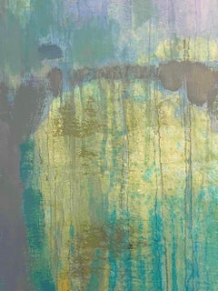 Large, Abstract, Blue, Acrylic, Canvas, Green