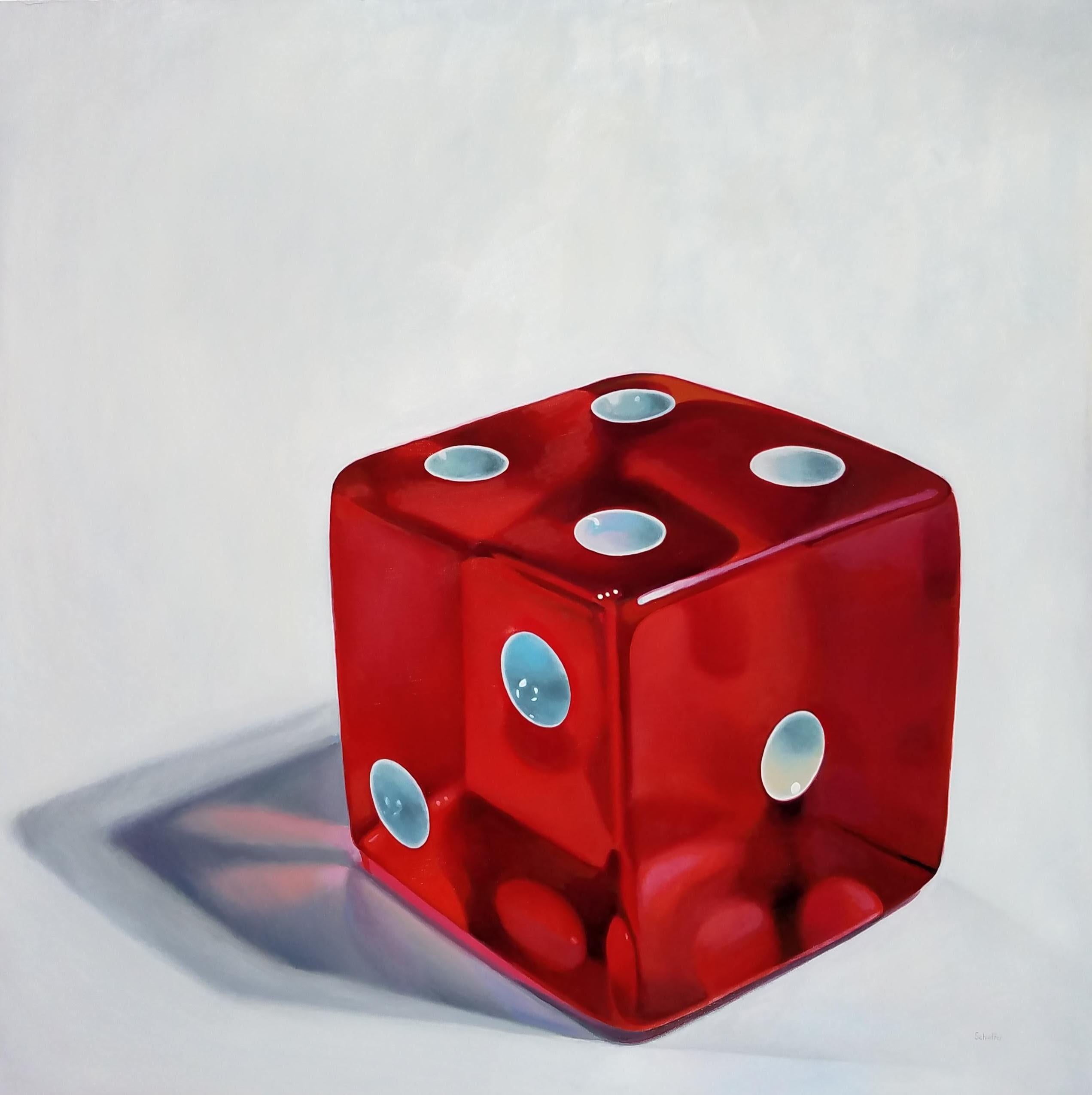 Still-Life Painting di John Schieffer - "Rosso intenso e passionale"