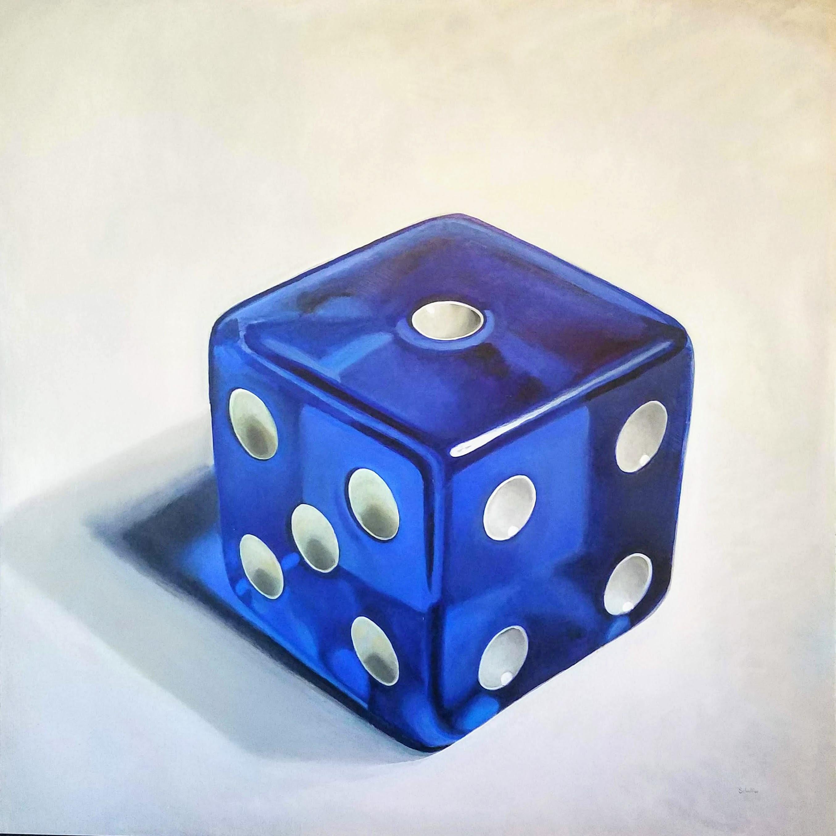 John Schieffer Still-Life Painting - "Royal Blue Luck"