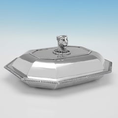 Paire de plats de service anciens en argent sterling de John Scofield, George III, 1796