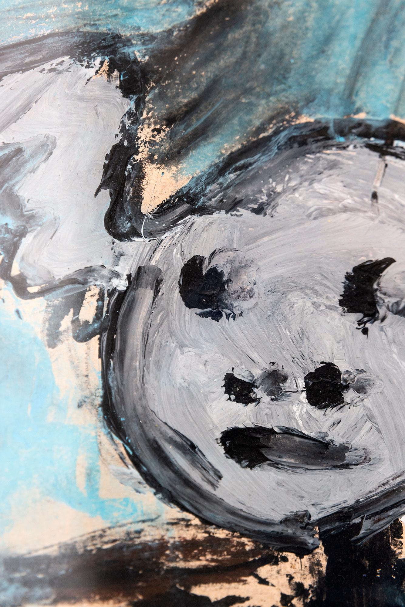 Don Quichotte - figuratif, contemporain, dystopique, acrylique sur papier en vente 4