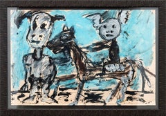 Don Quichotte - figuratif, contemporain, dystopique, acrylique sur papier