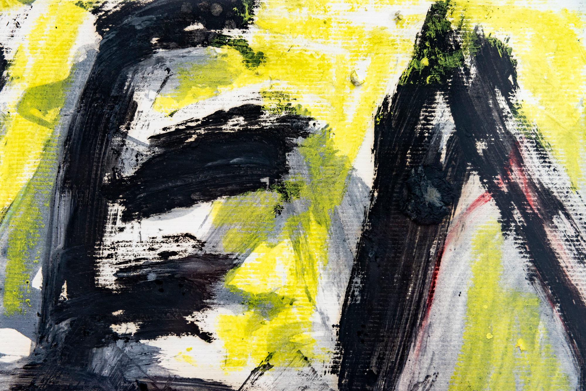 Heaven - figurative, contemporary, dystopian, acrylic on paper For Sale 7