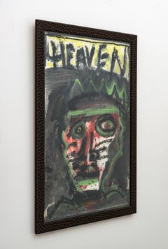 Heaven - figurative, contemporary, dystopian, acrylic on paper