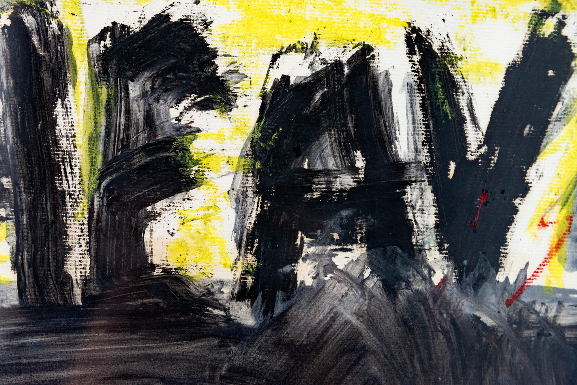 Heaven - figurative, contemporary, dystopian, acrylic on paper For Sale 3