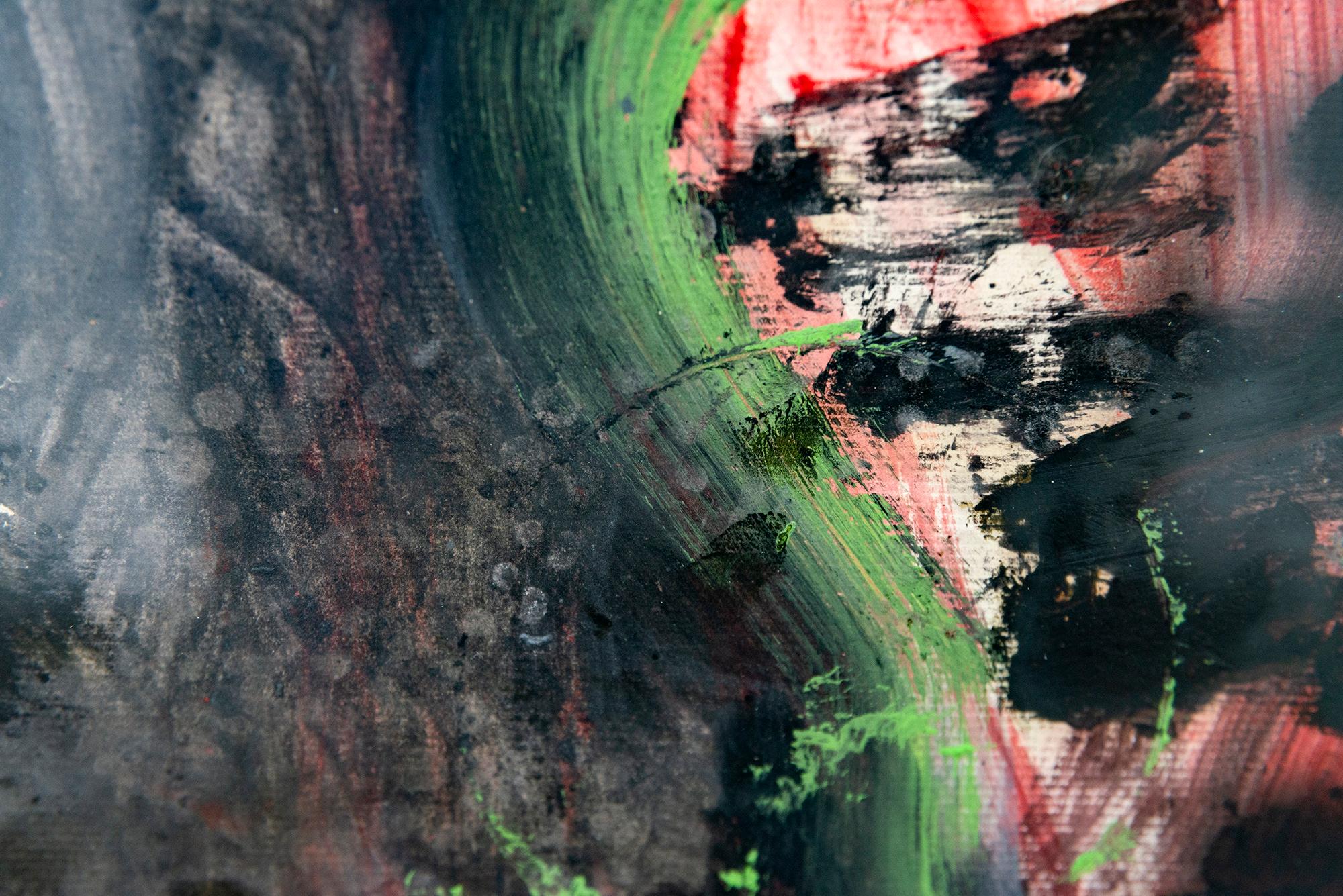 Heaven - figurative, contemporary, dystopian, acrylic on paper For Sale 4