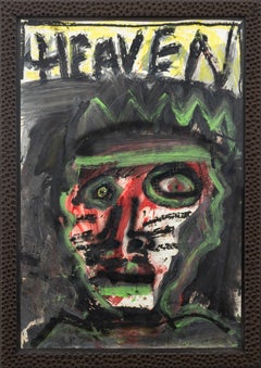 Heaven - figurative, contemporary, dystopian, acrylic on paper
