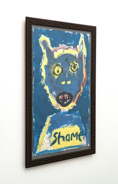 Shame - figurative, contemporary, dystopian, acrylic on paper